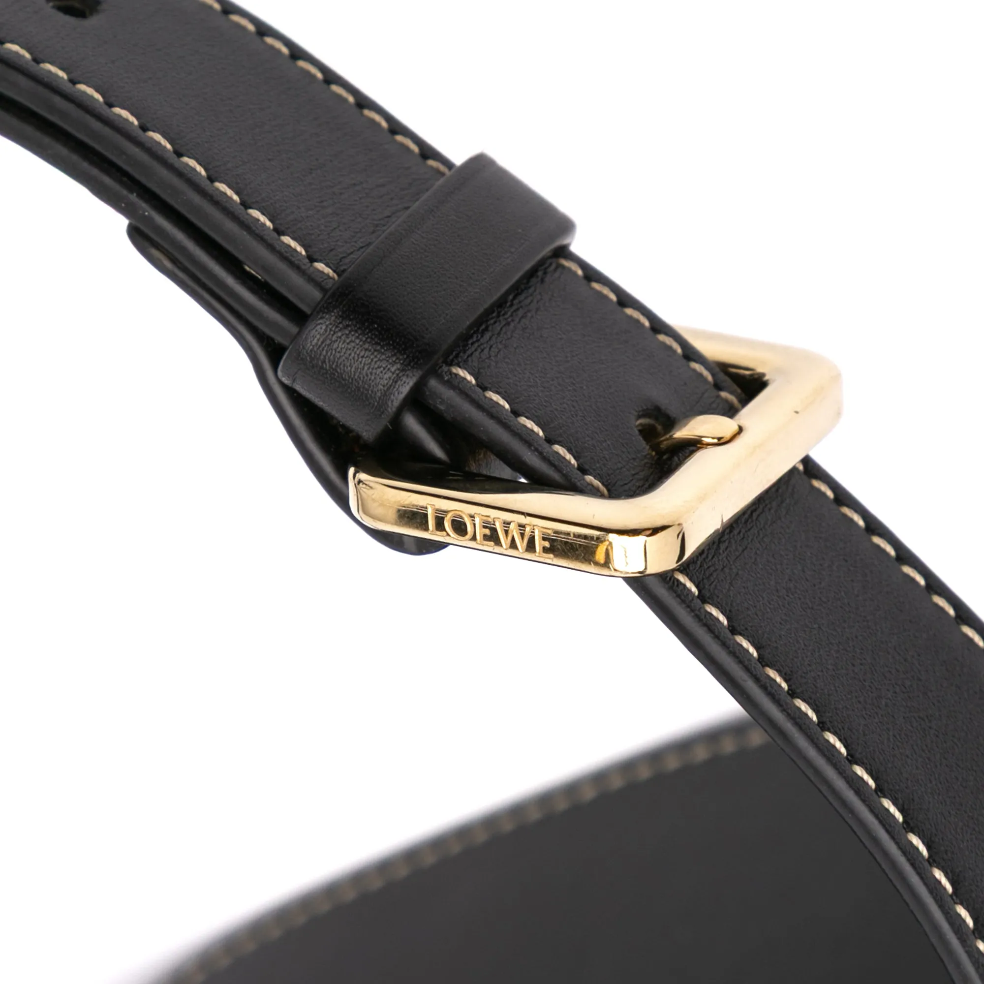 LOEWE Mini Leather Gate Belt Bag Black