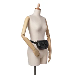 LOEWE Mini Leather Gate Belt Bag Black