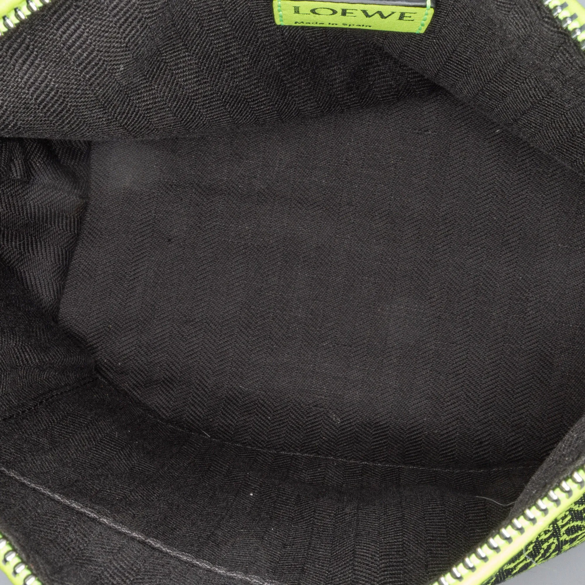 LOEWE Small Anagram Canvas Cubi Bag Green