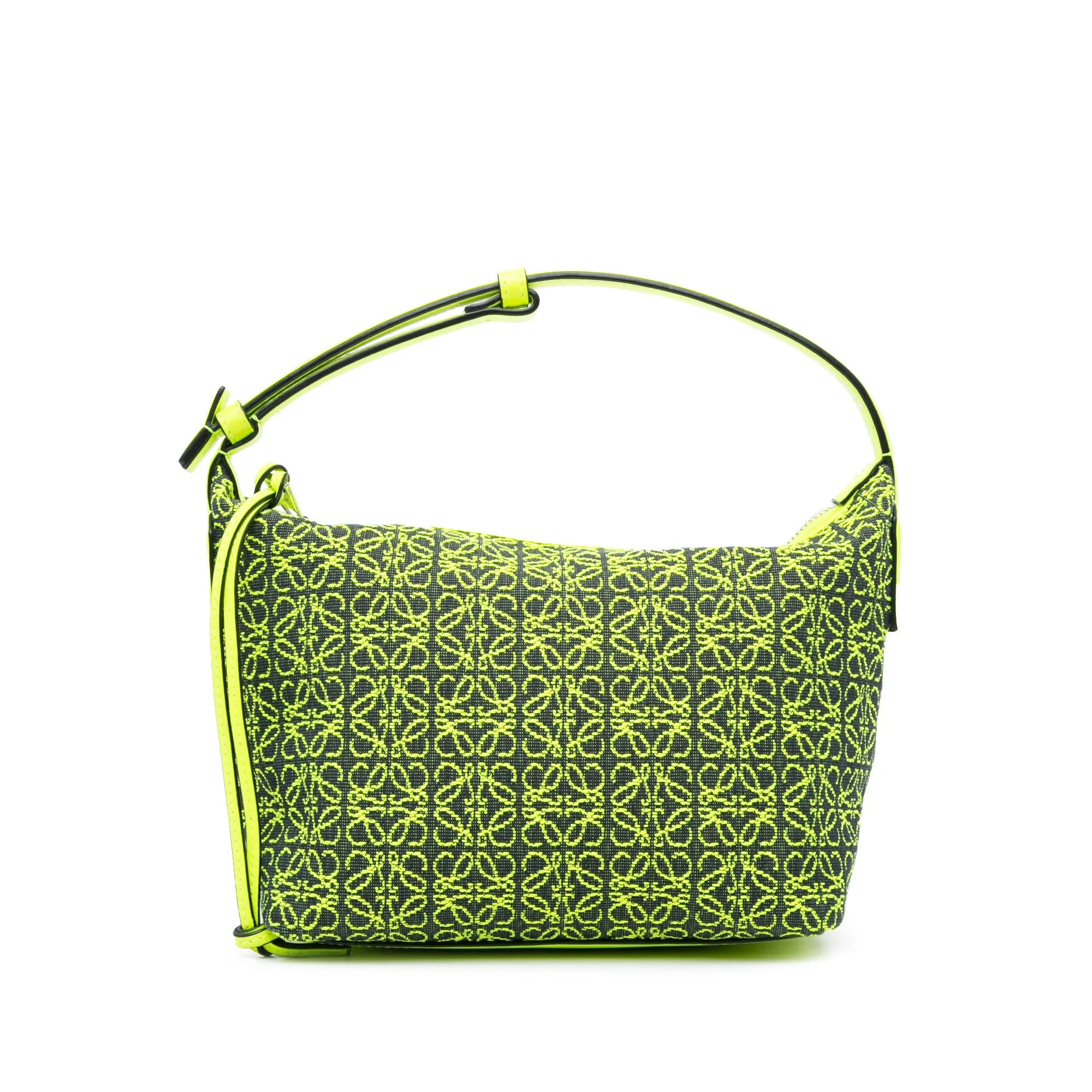 LOEWE Small Anagram Canvas Cubi Bag Green