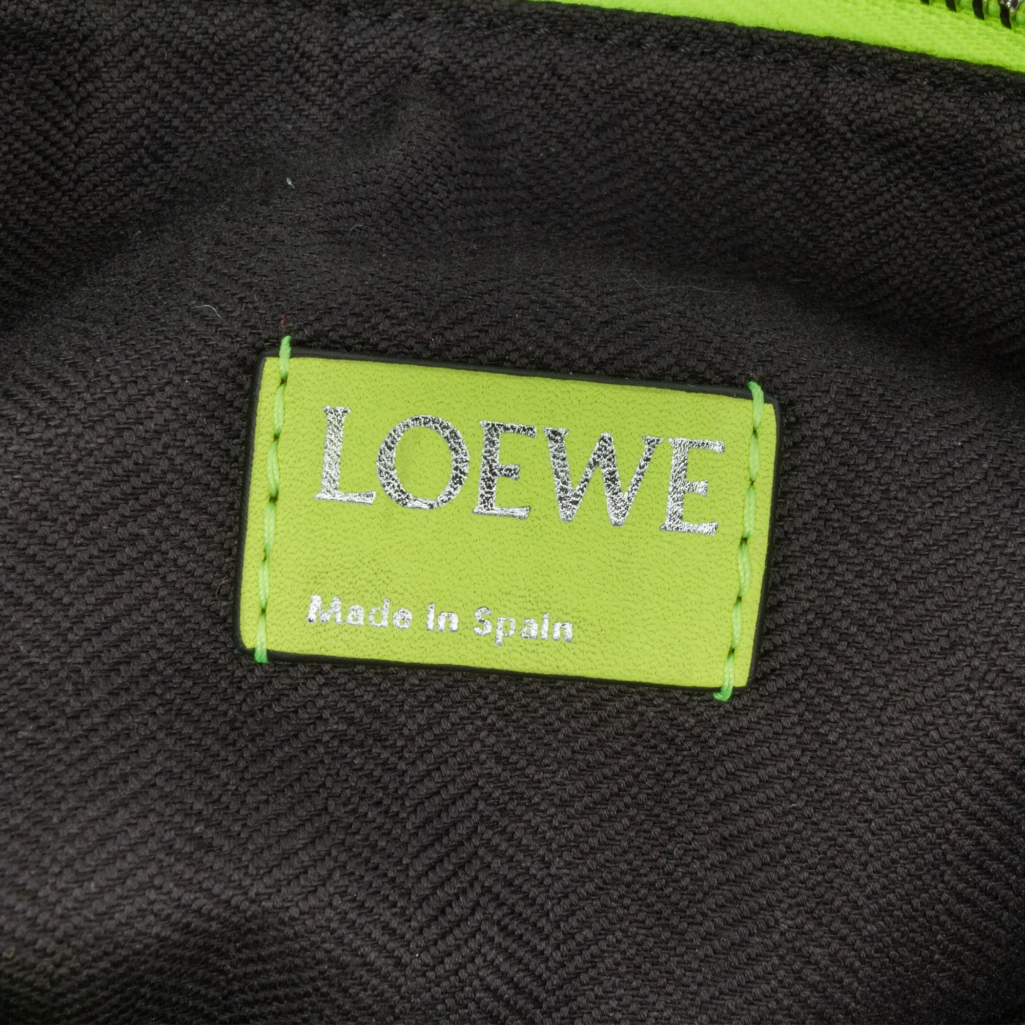 LOEWE Small Anagram Canvas Cubi Bag Green