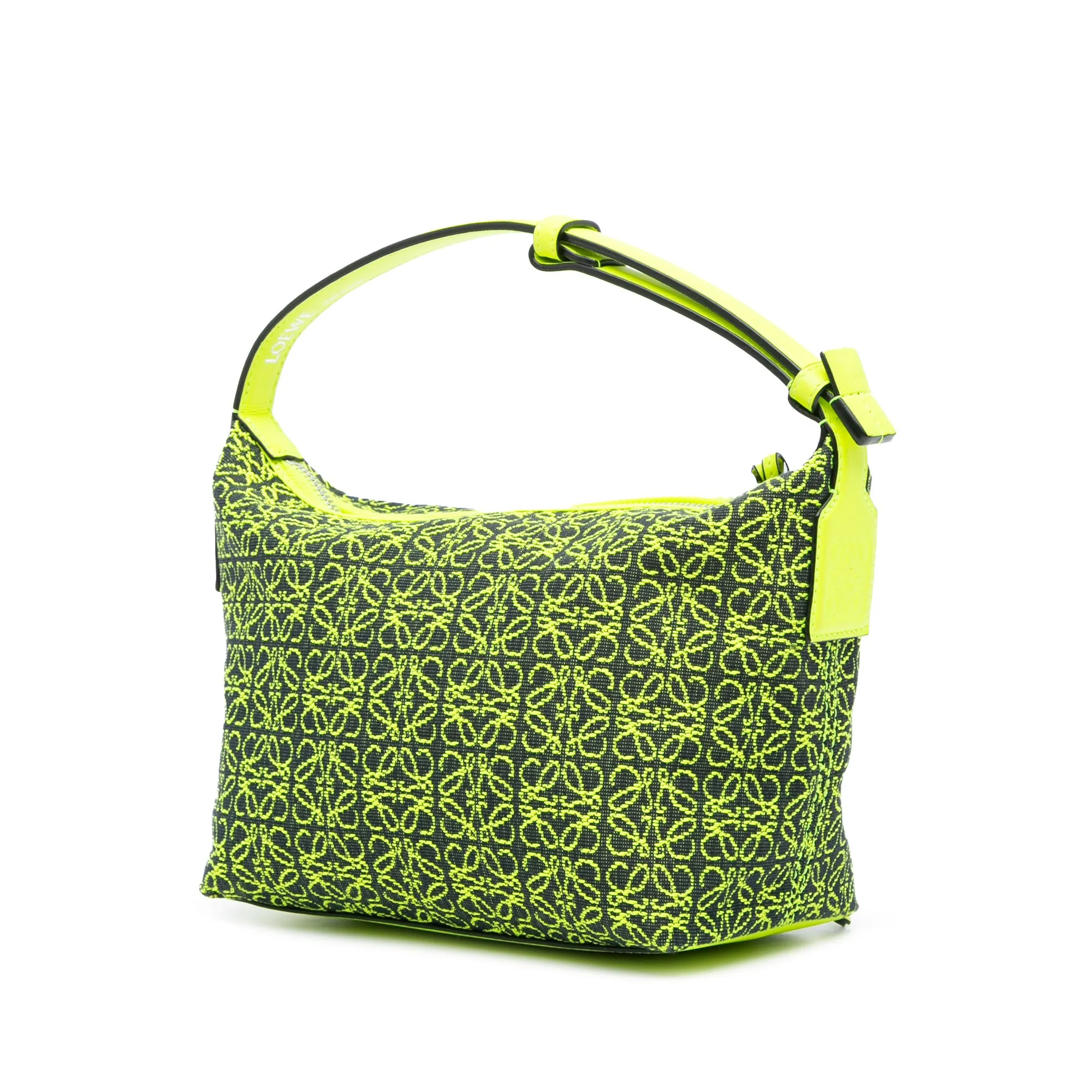 LOEWE Small Anagram Canvas Cubi Bag Green