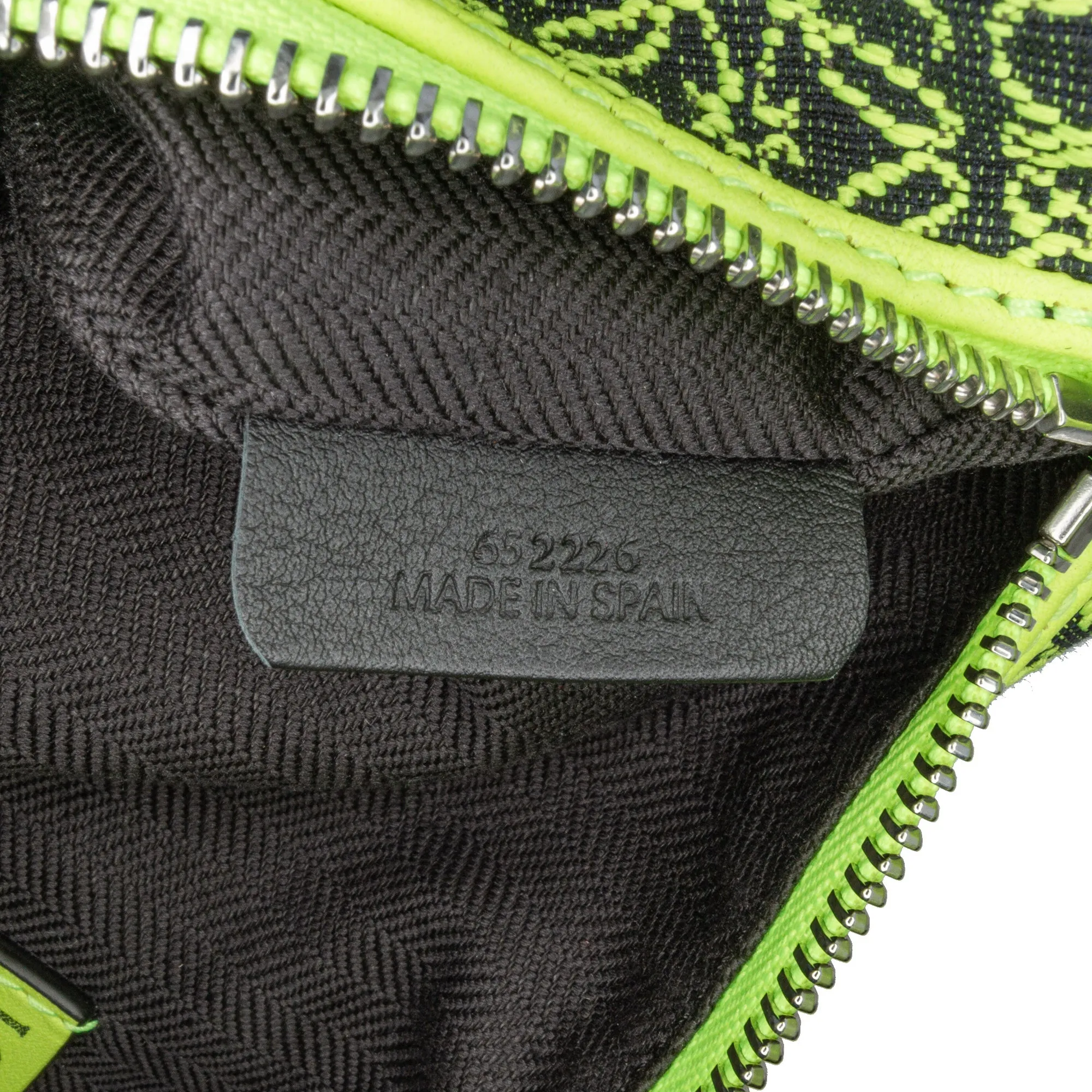 LOEWE Small Anagram Canvas Cubi Bag Green