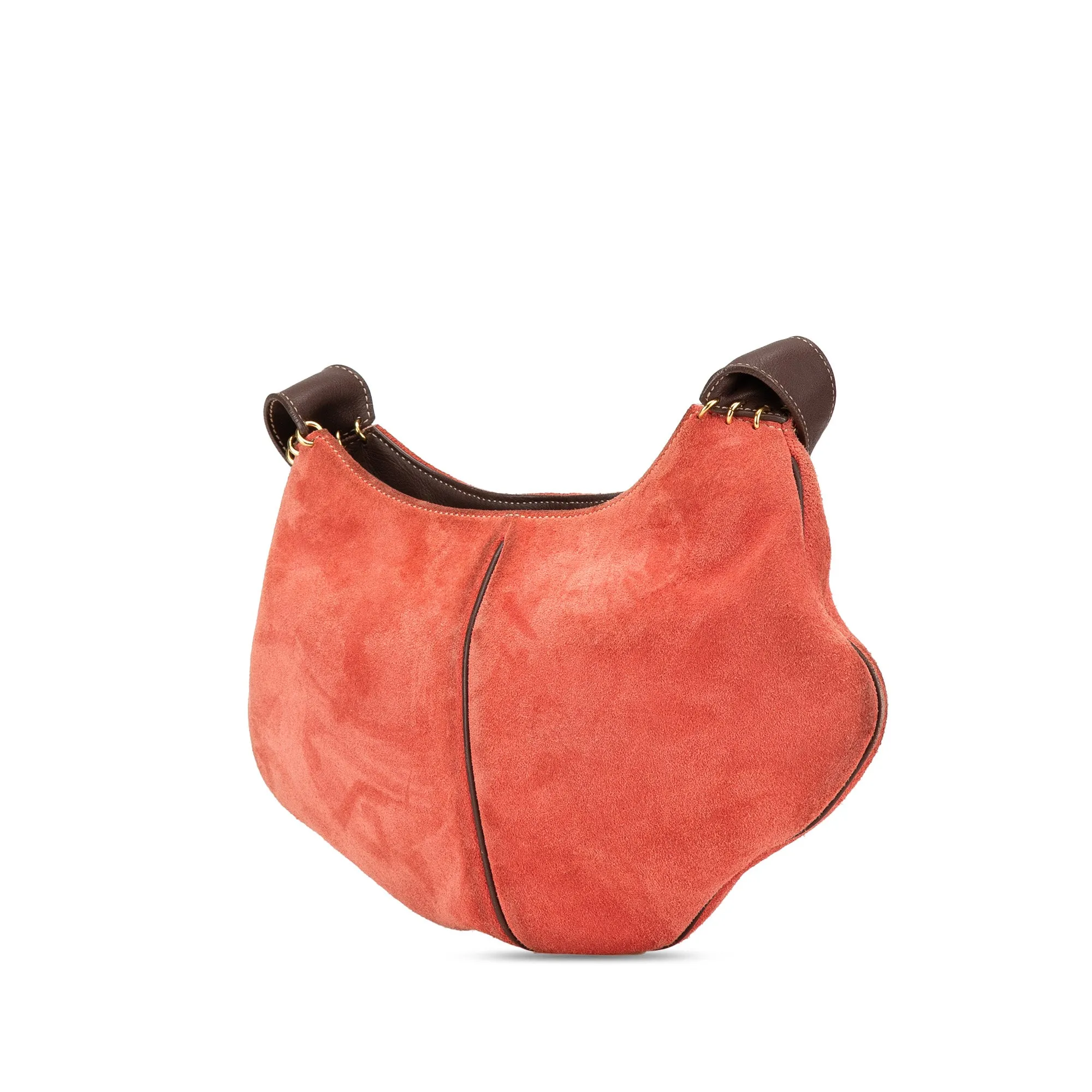LOEWE Suede Crossbody Red