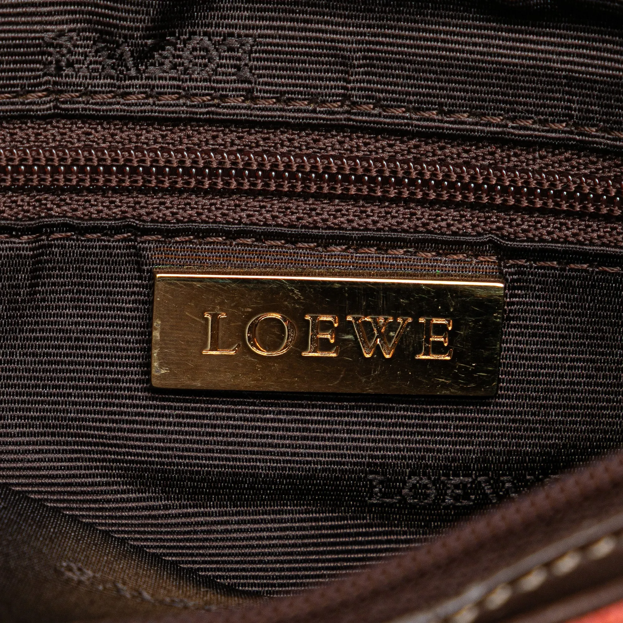 LOEWE Suede Crossbody Red