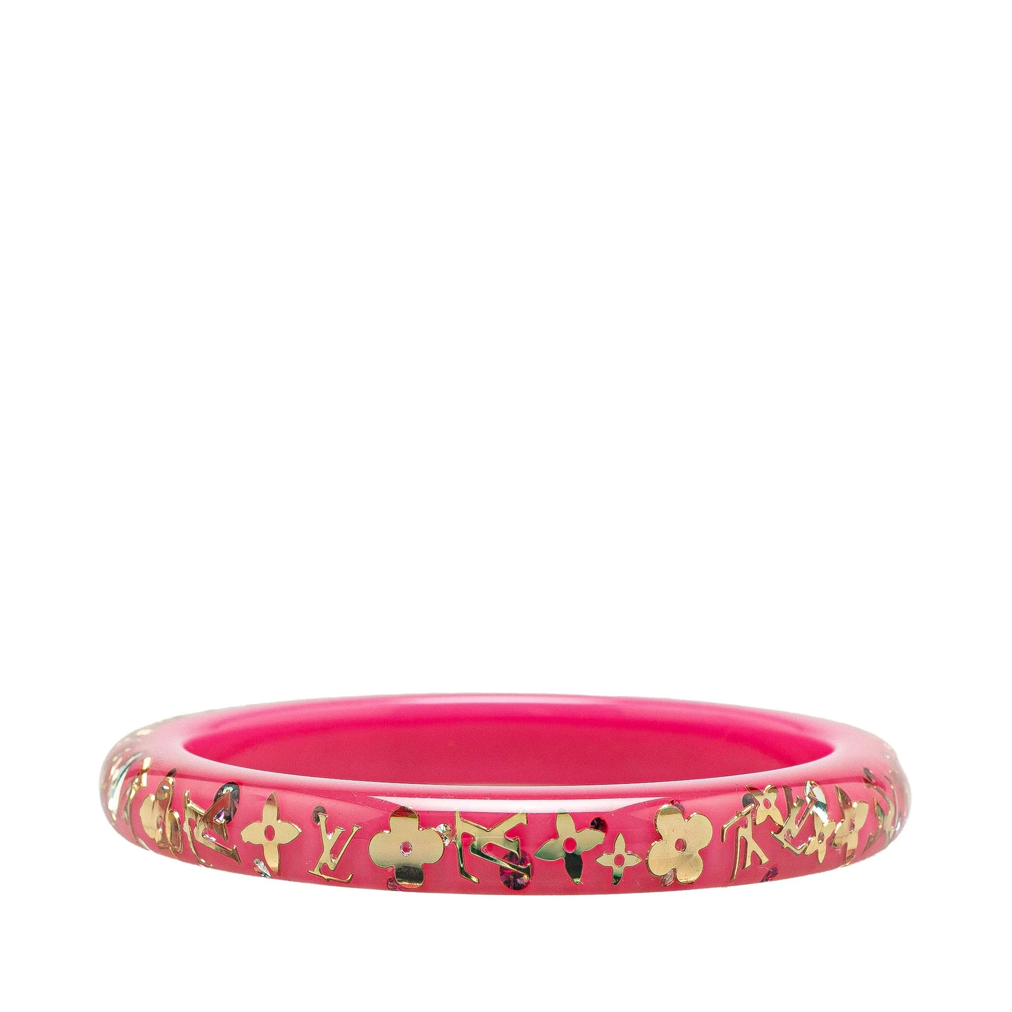 Louis Vuitton Monogram Resin Inclusion Bangle Pink