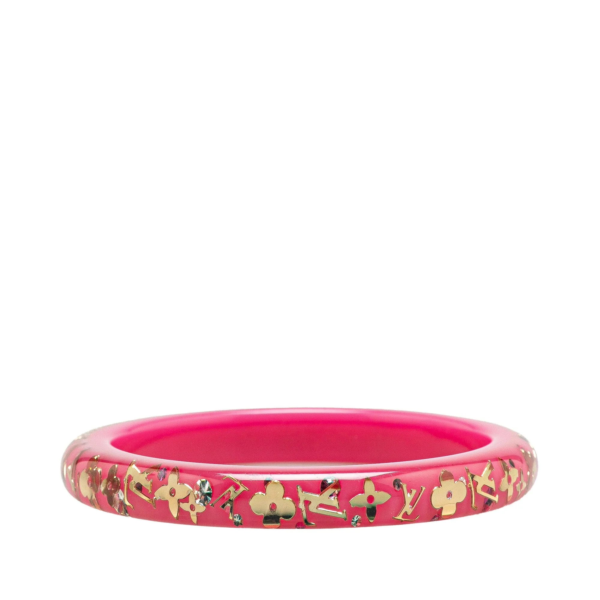 Louis Vuitton Monogram Resin Inclusion Bangle Pink