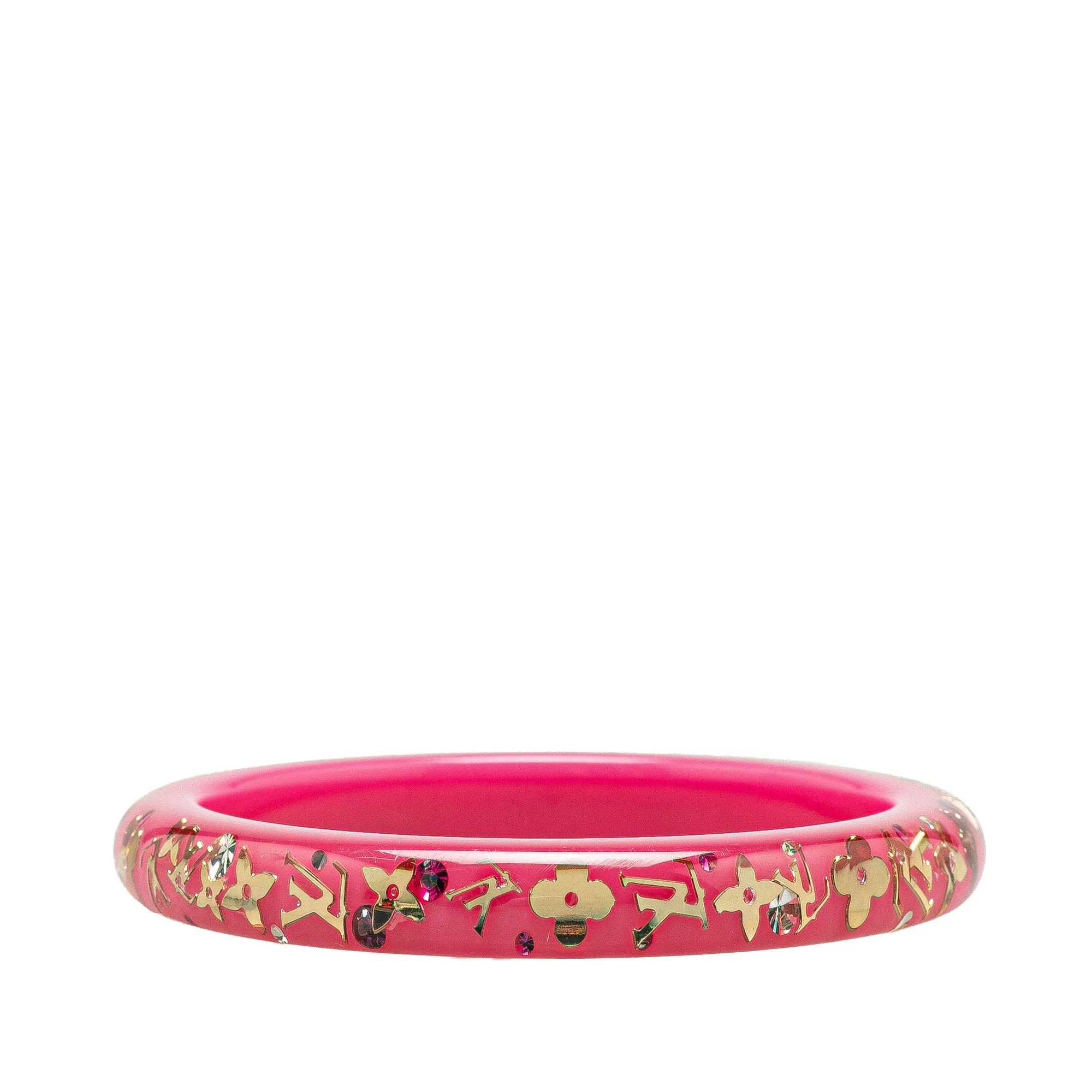 Louis Vuitton Monogram Resin Inclusion Bangle Pink