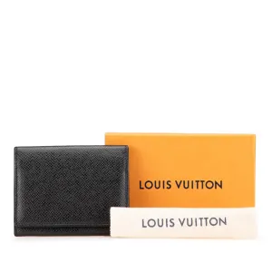 Louis Vuitton Taiga Enveloppe Carte De Visite Black