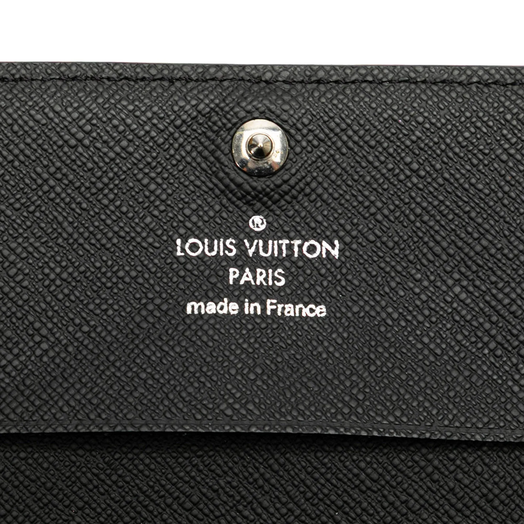 Louis Vuitton Taiga Enveloppe Carte De Visite Black