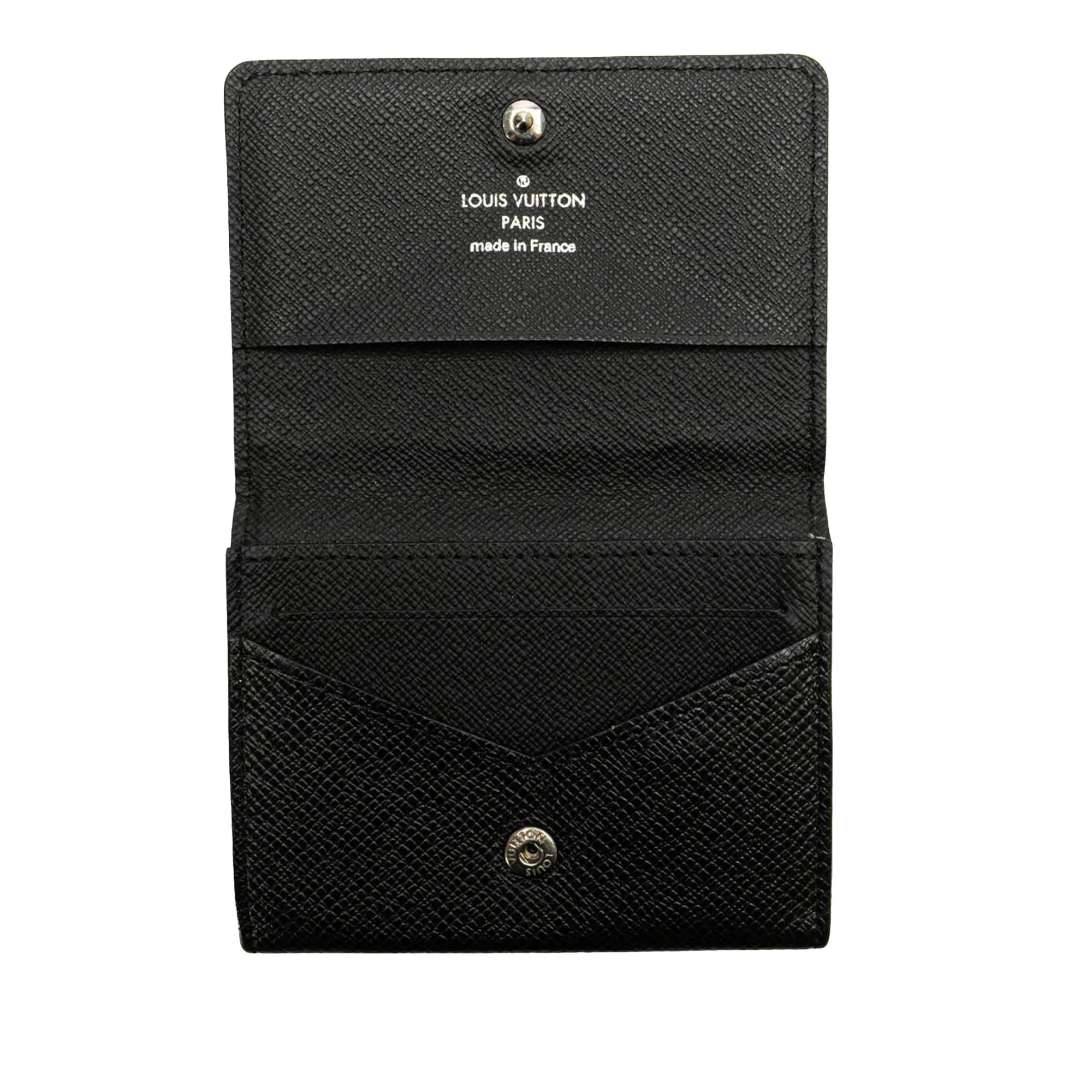 Louis Vuitton Taiga Enveloppe Carte De Visite Black