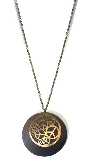 Make A Wish Cutout Peace Signs Necklace