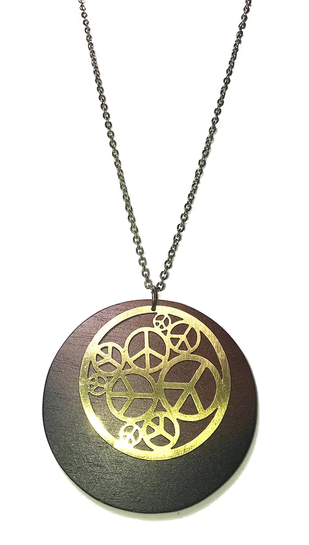 Make A Wish Cutout Peace Signs Necklace