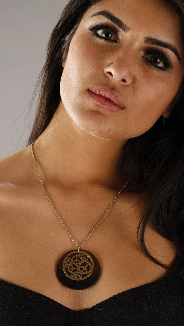 Make A Wish Cutout Peace Signs Necklace