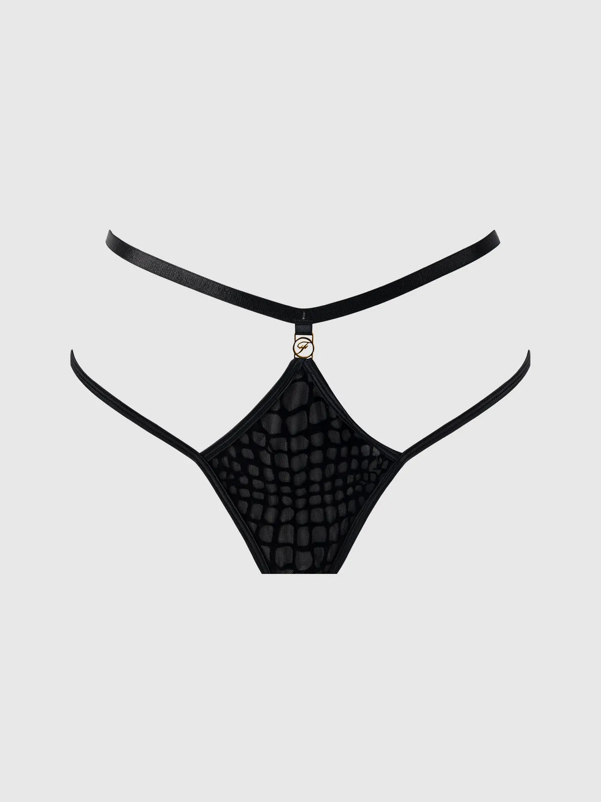 Medusa Snake Velvet Burnout Crotchless & Backless Hipster