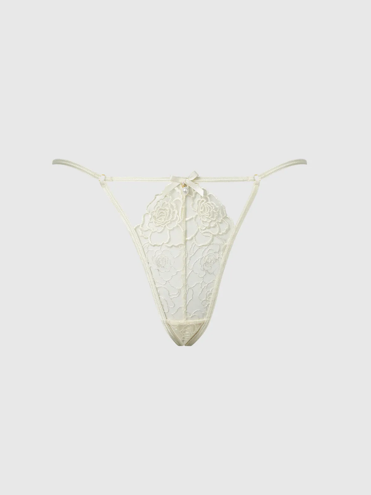 Melrose Embroidered Lace G-String