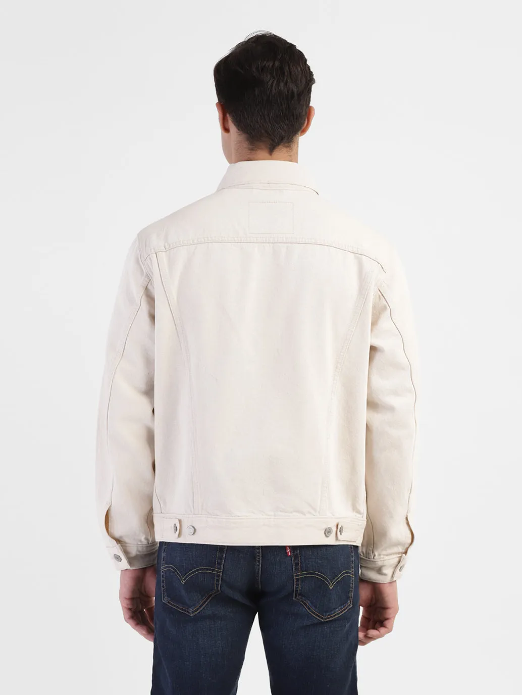 Men's Solid Spread Collar Denim Jacket LEVI'S