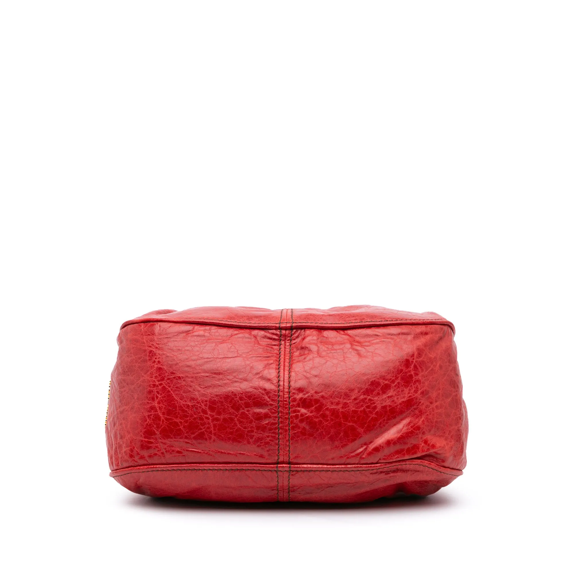Miu Miu Nappa Frame Lux Top Handle Red