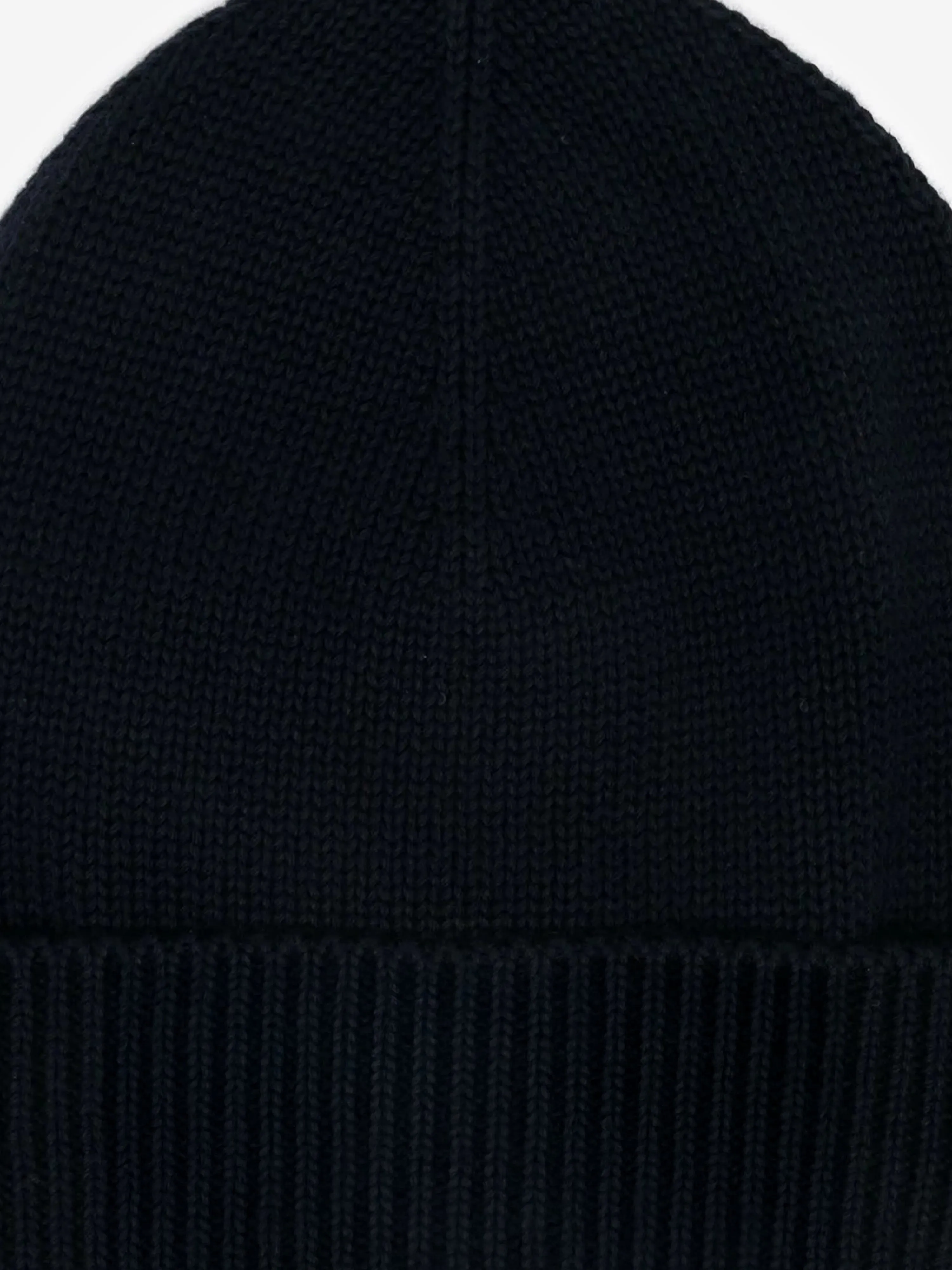 Moncler Enfant Baby Logo Beanie Hat in Navy