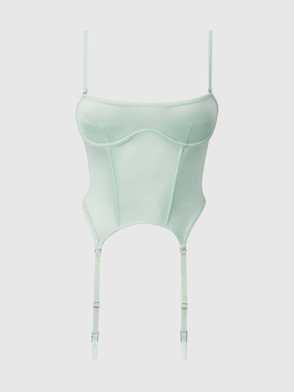 Neev Oil Slick Bandeau Bustier With Garters