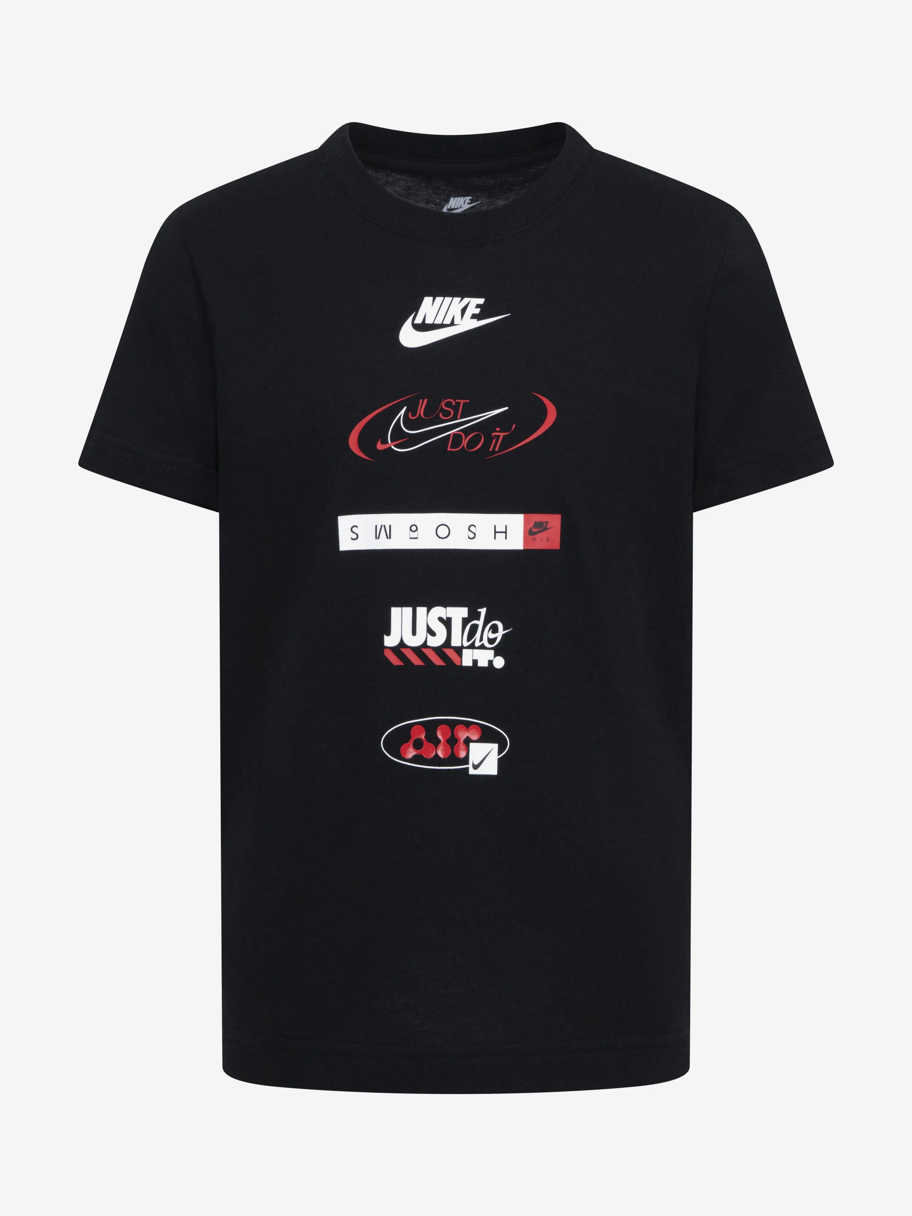 Nike Boys Brandmark Stack T-Shirt in Black