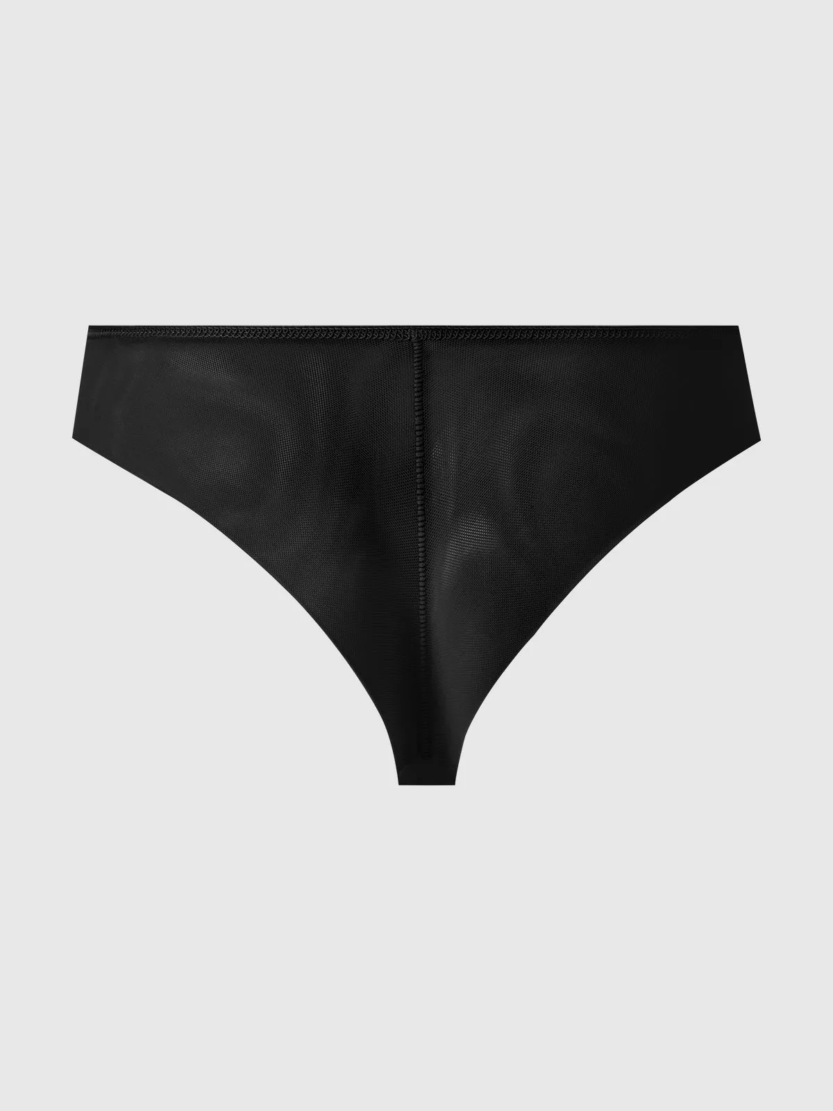 No Show Lasercut Micro Front & Mesh Back Tanga
