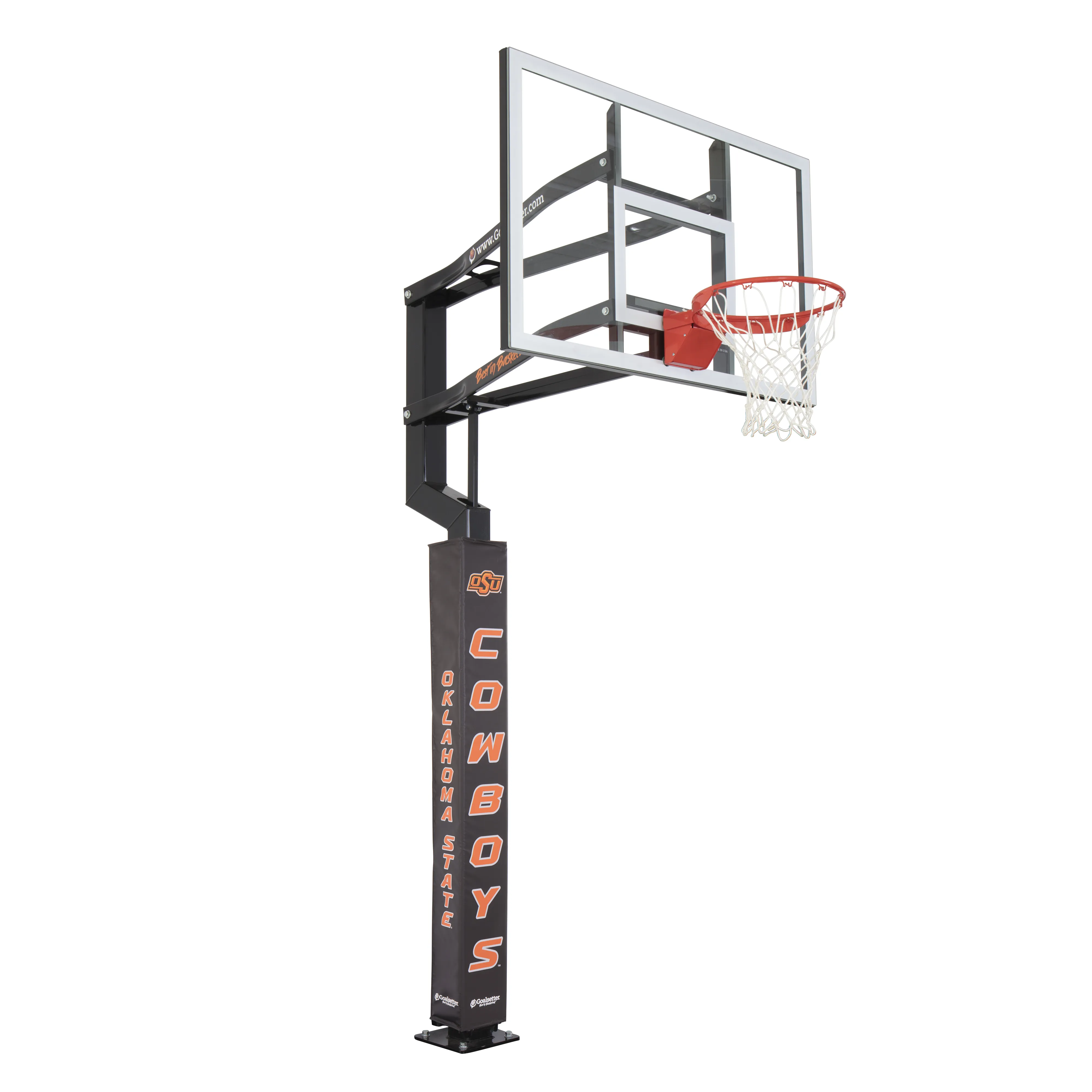 Oklahoma State Cowboys Basketball Pole Pad - Black Goalsetter