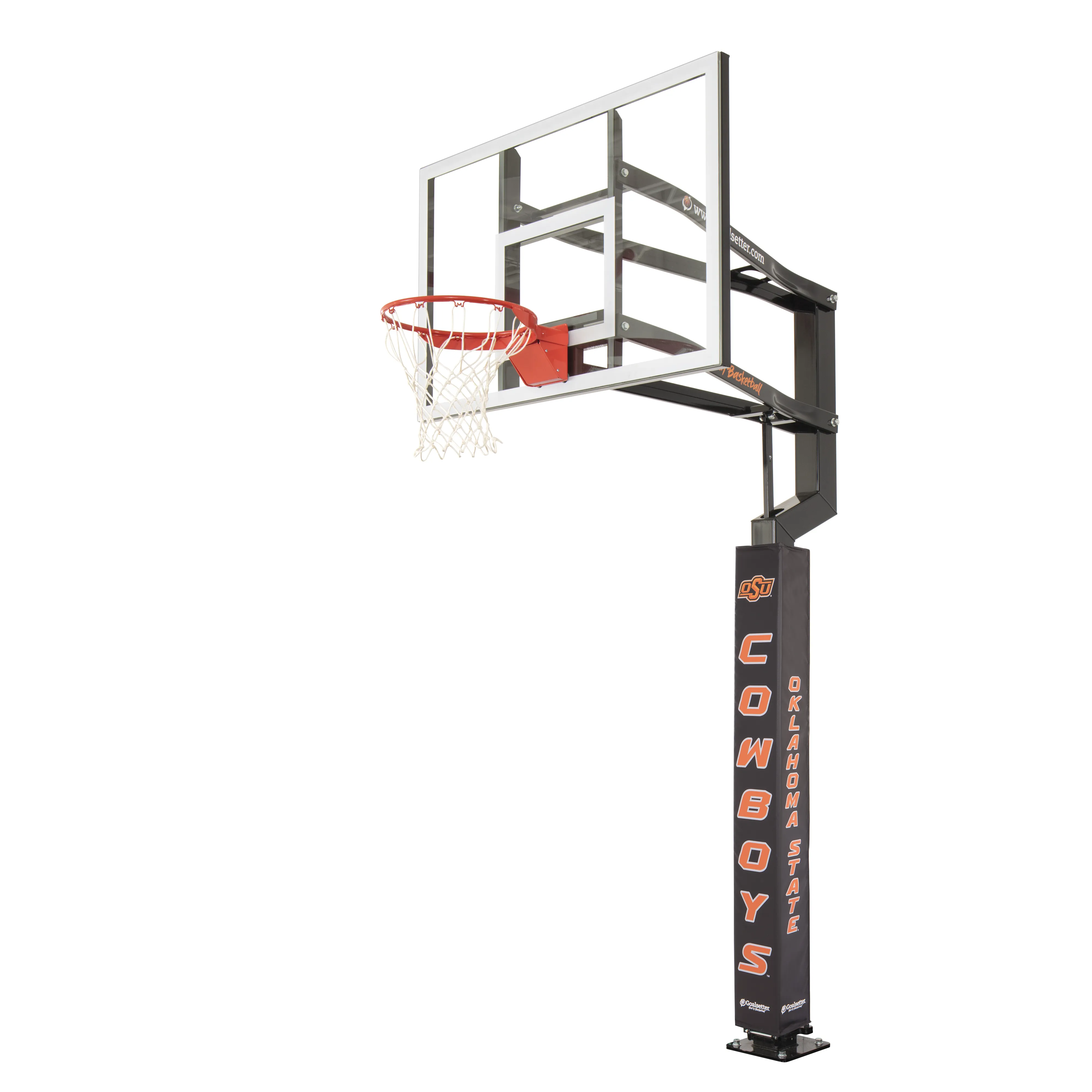 Oklahoma State Cowboys Basketball Pole Pad - Black Goalsetter