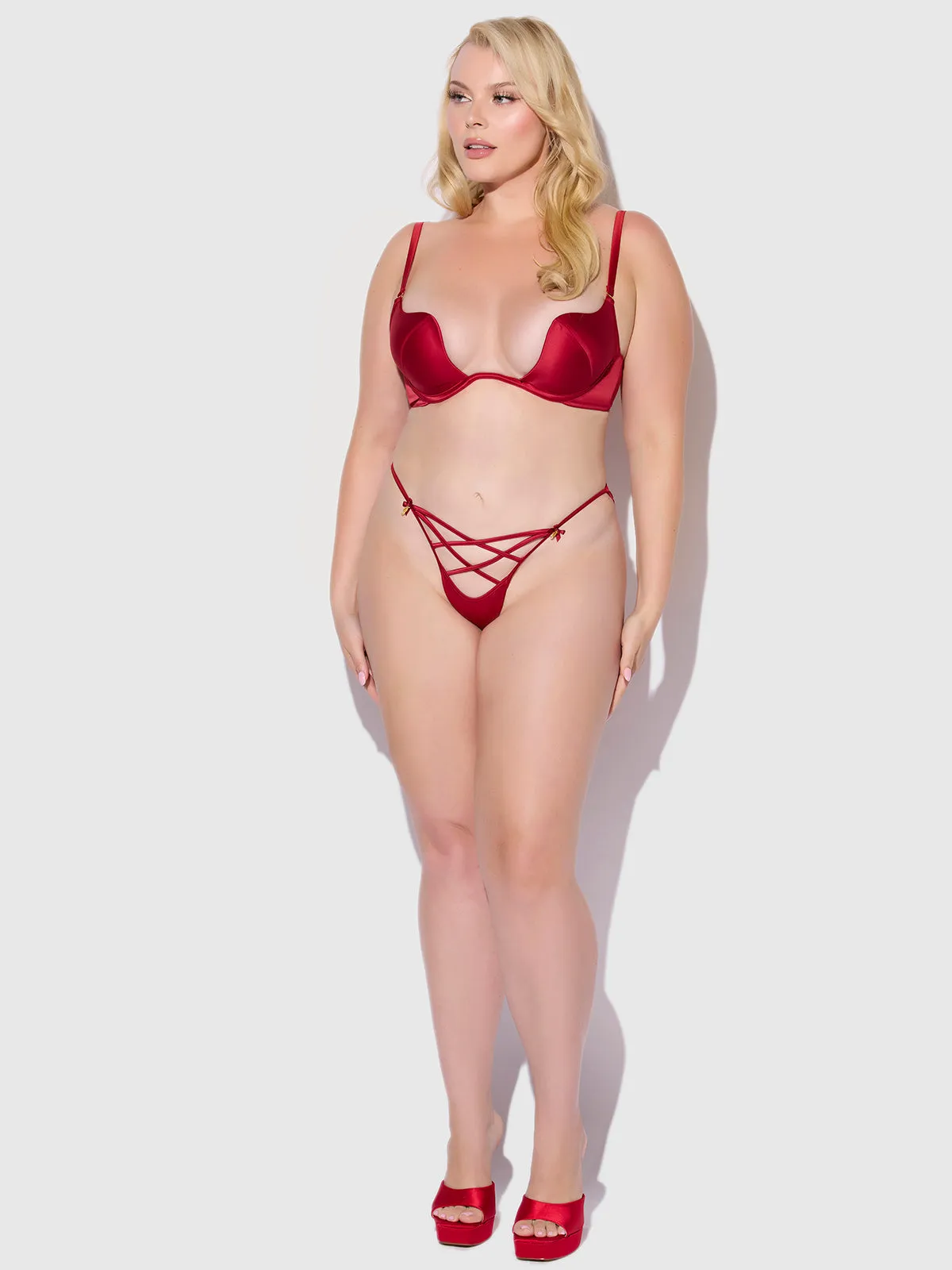 Petra Heart Open Back Bikini