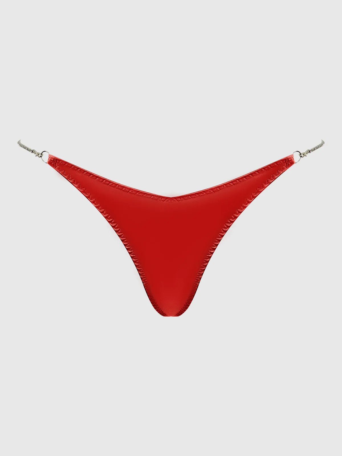 Petra Rhinestone Side Satin G-String