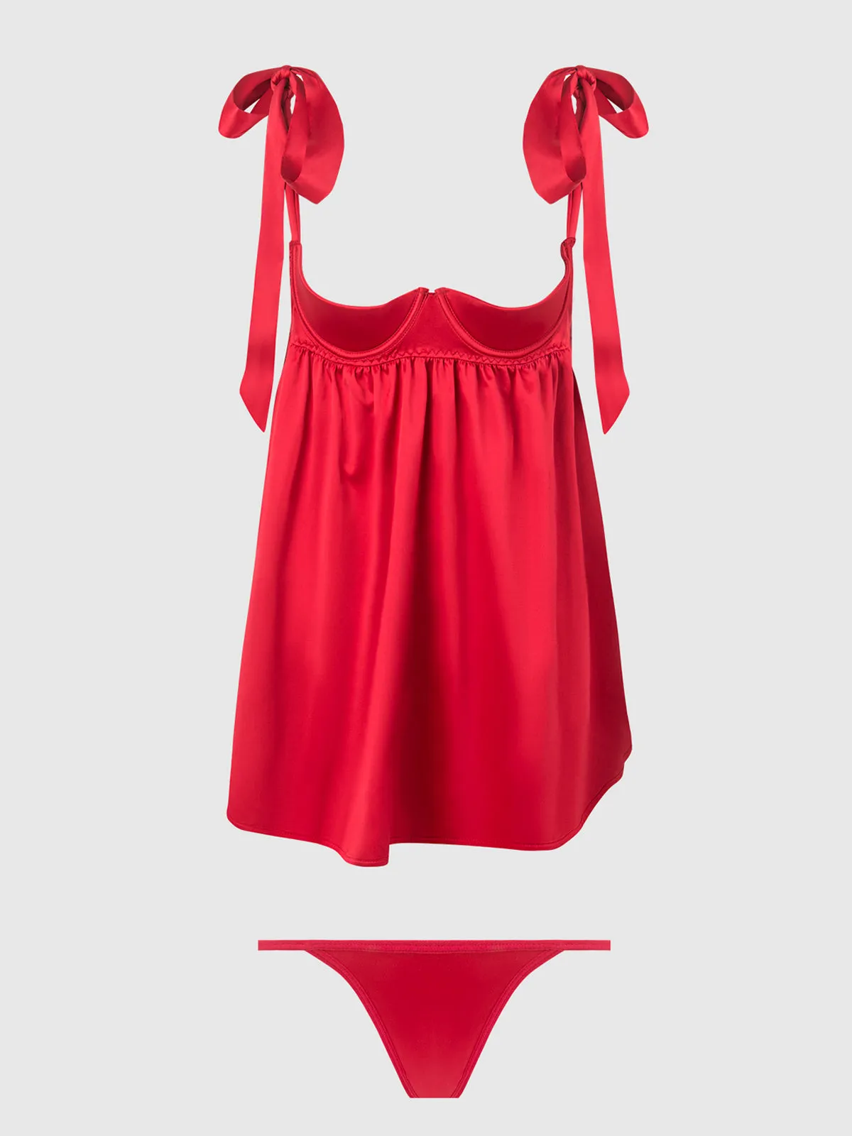 Petra Satin Open Cup Babydoll