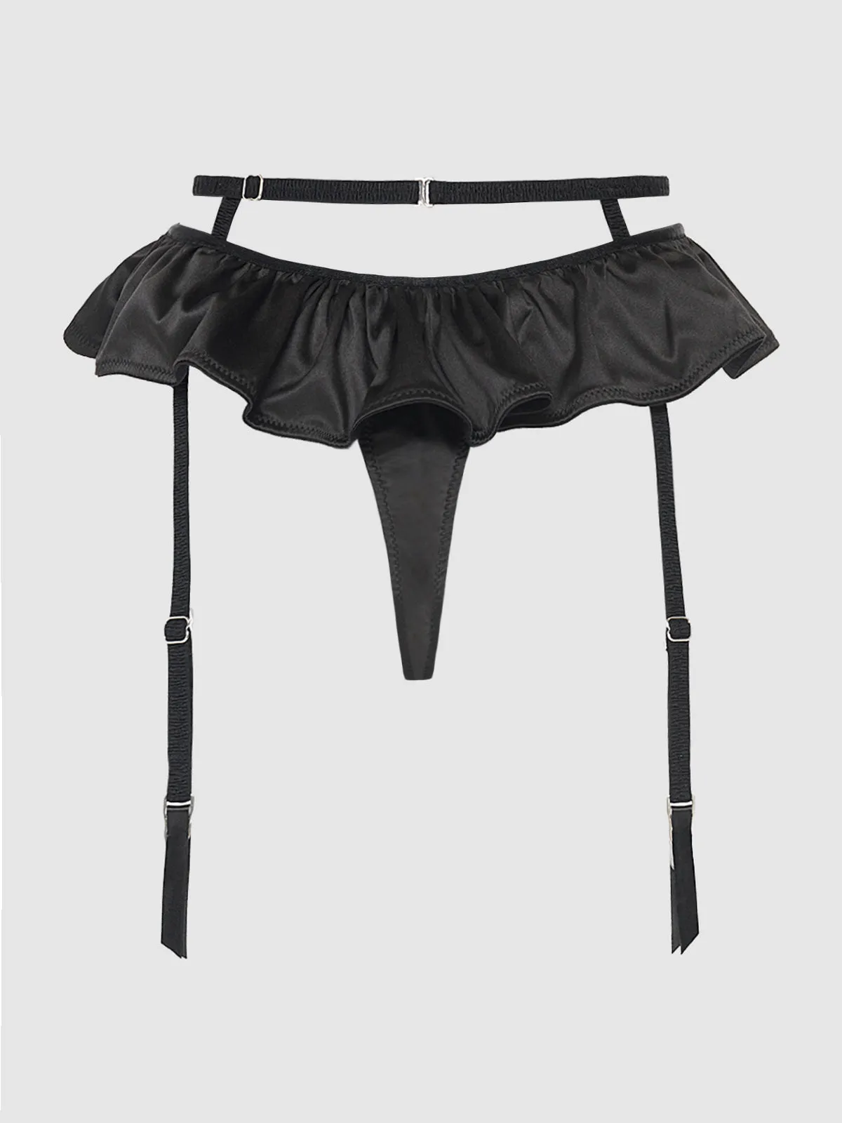Petra Skirted Satin Tanga