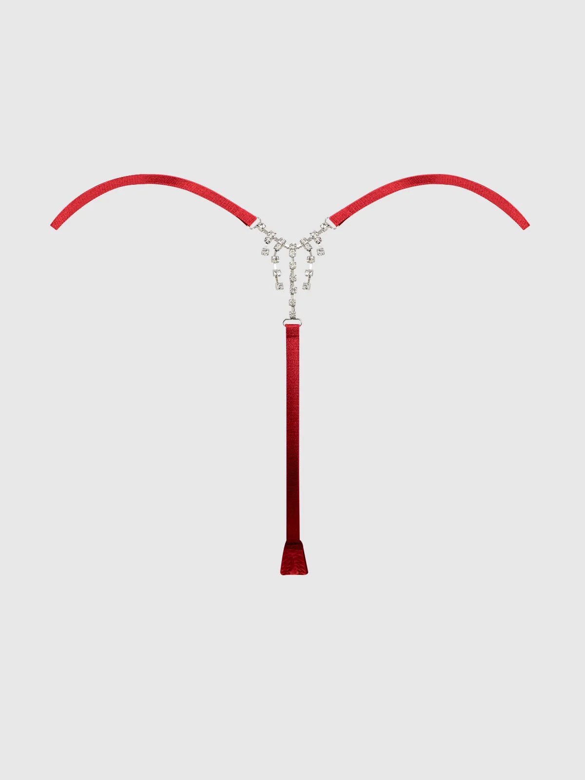 Petra Slider Side Rhinestone Back Satin Mini G-String