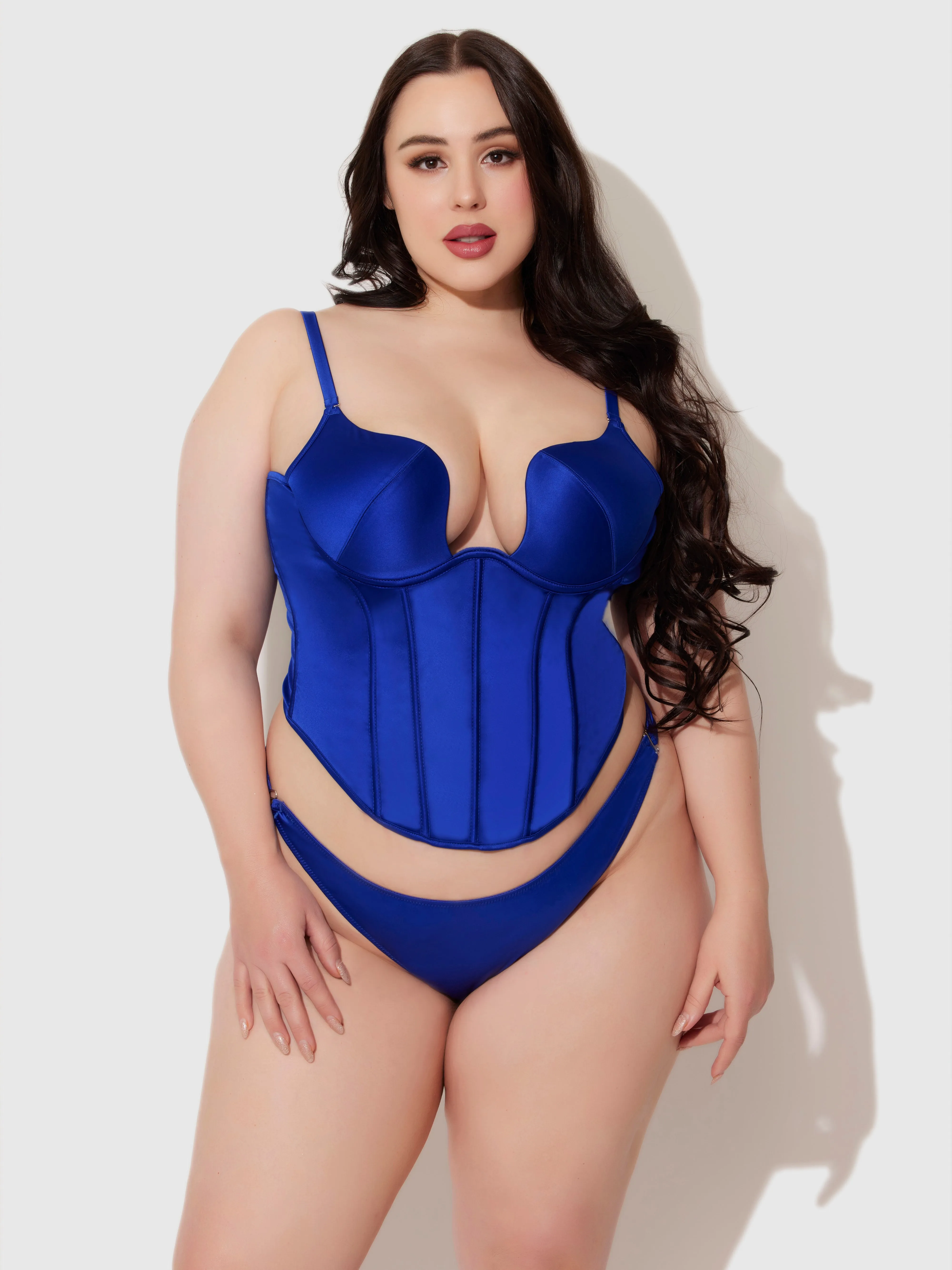 Petra Swirl Plunge Push Up Bustier