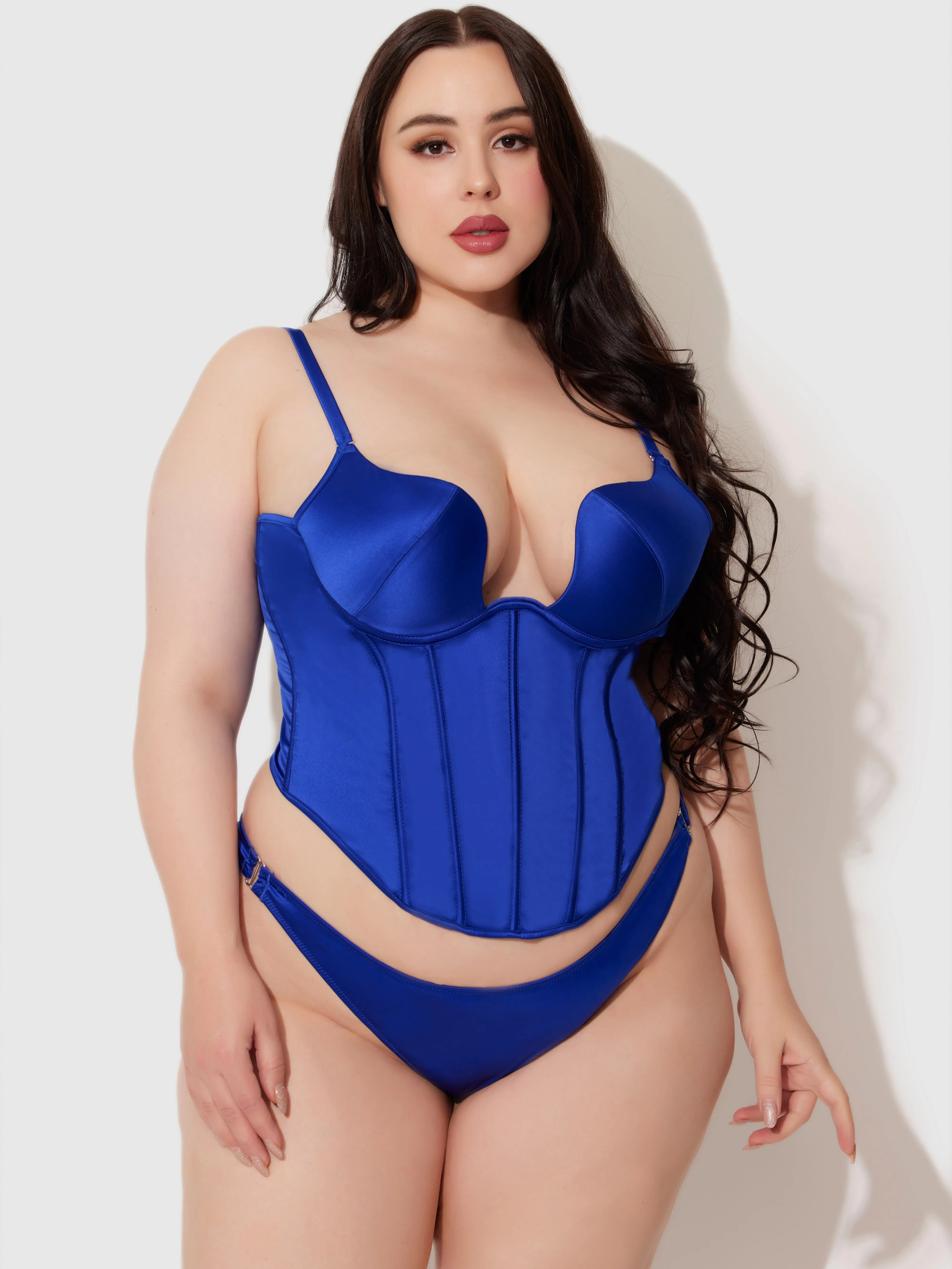 Petra Swirl Plunge Push Up Bustier