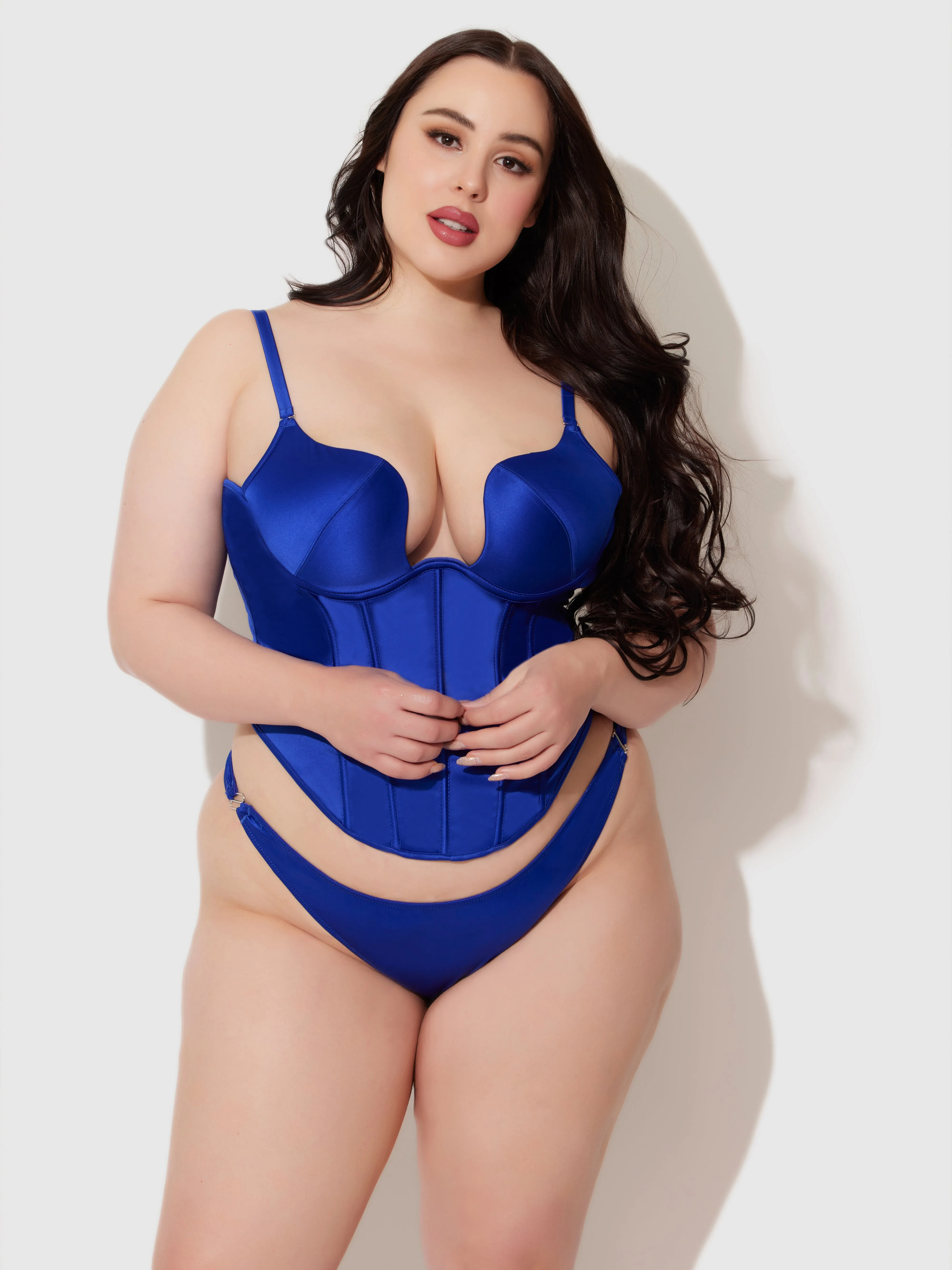 Petra Swirl Plunge Push Up Bustier