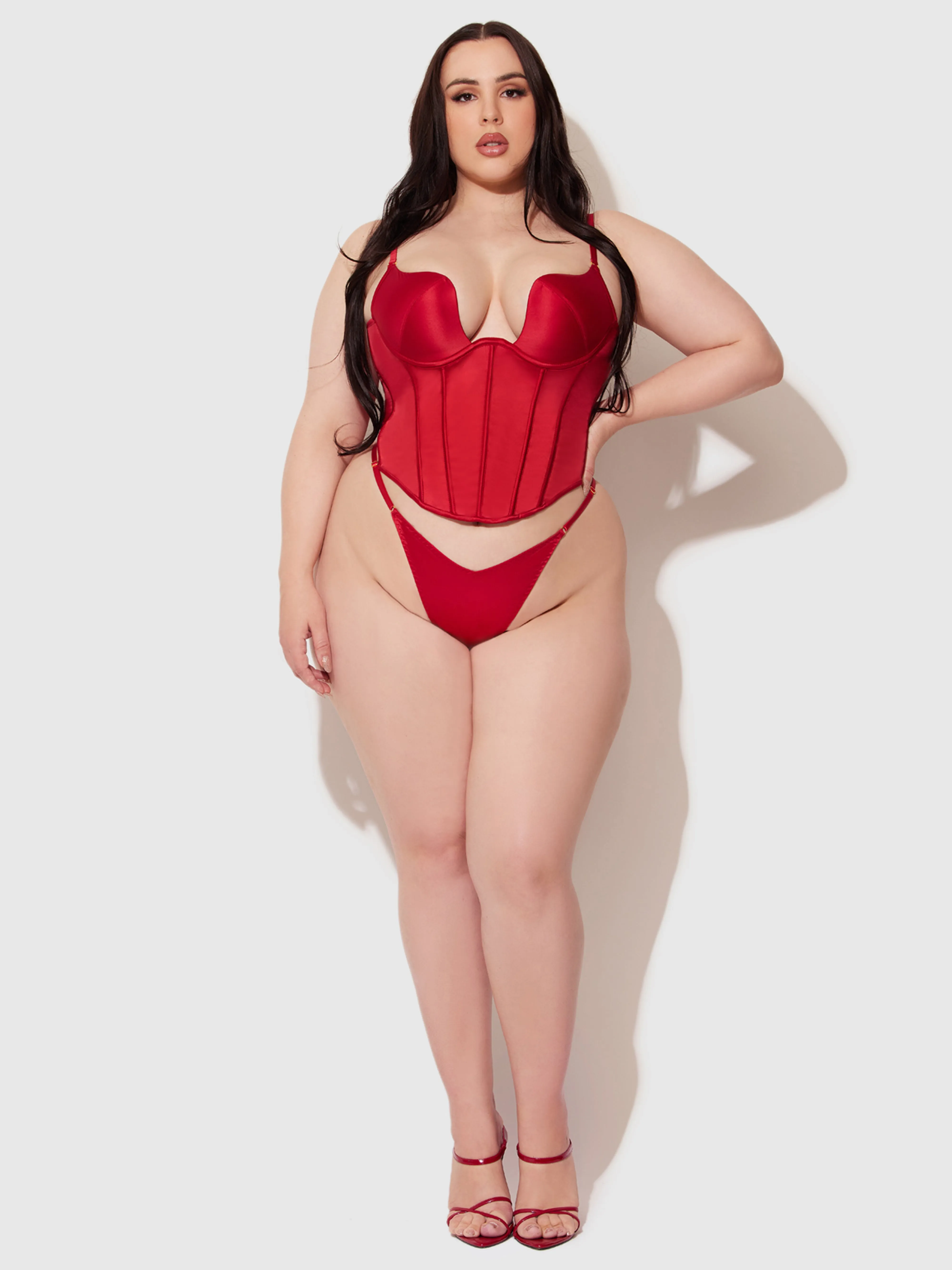 Petra Swirl Plunge Push Up Bustier