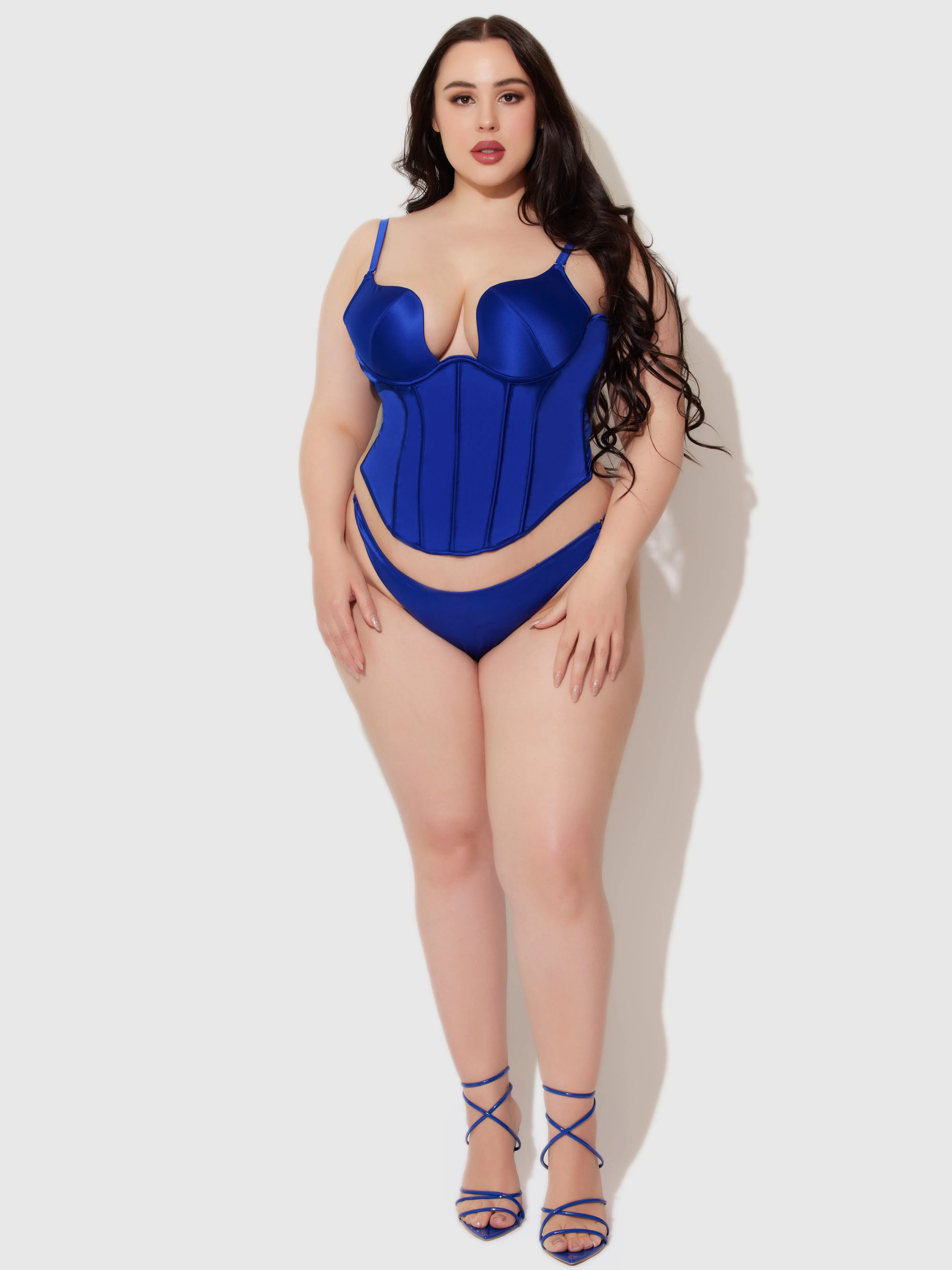Petra Swirl Plunge Push Up Bustier