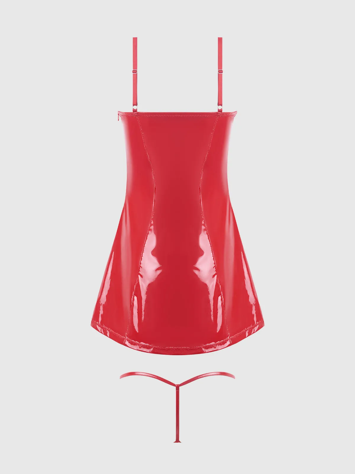 Phoenix Patent Underwire Chemise & G-String Set