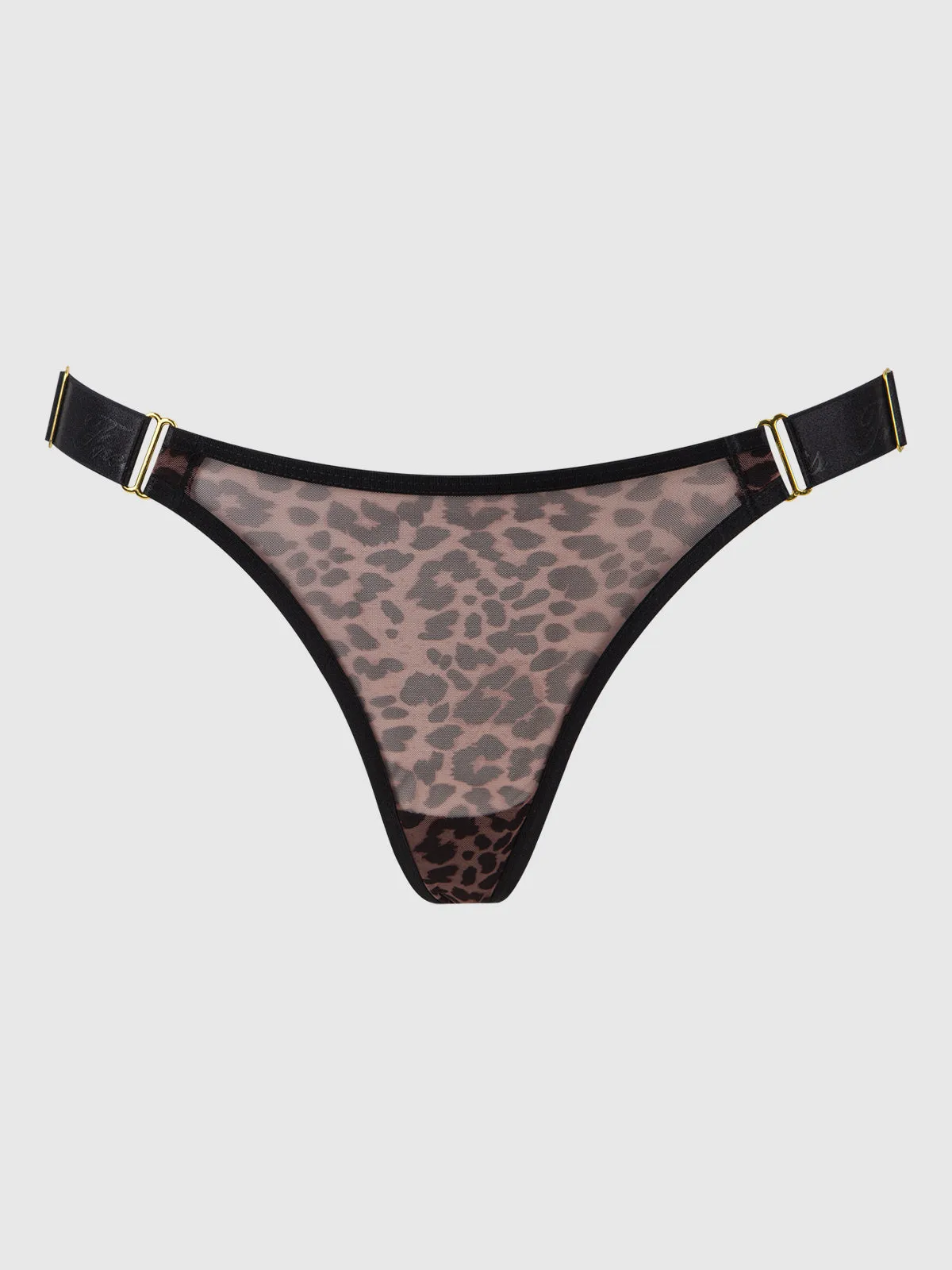 Pia Elastic Side Mesh Thong