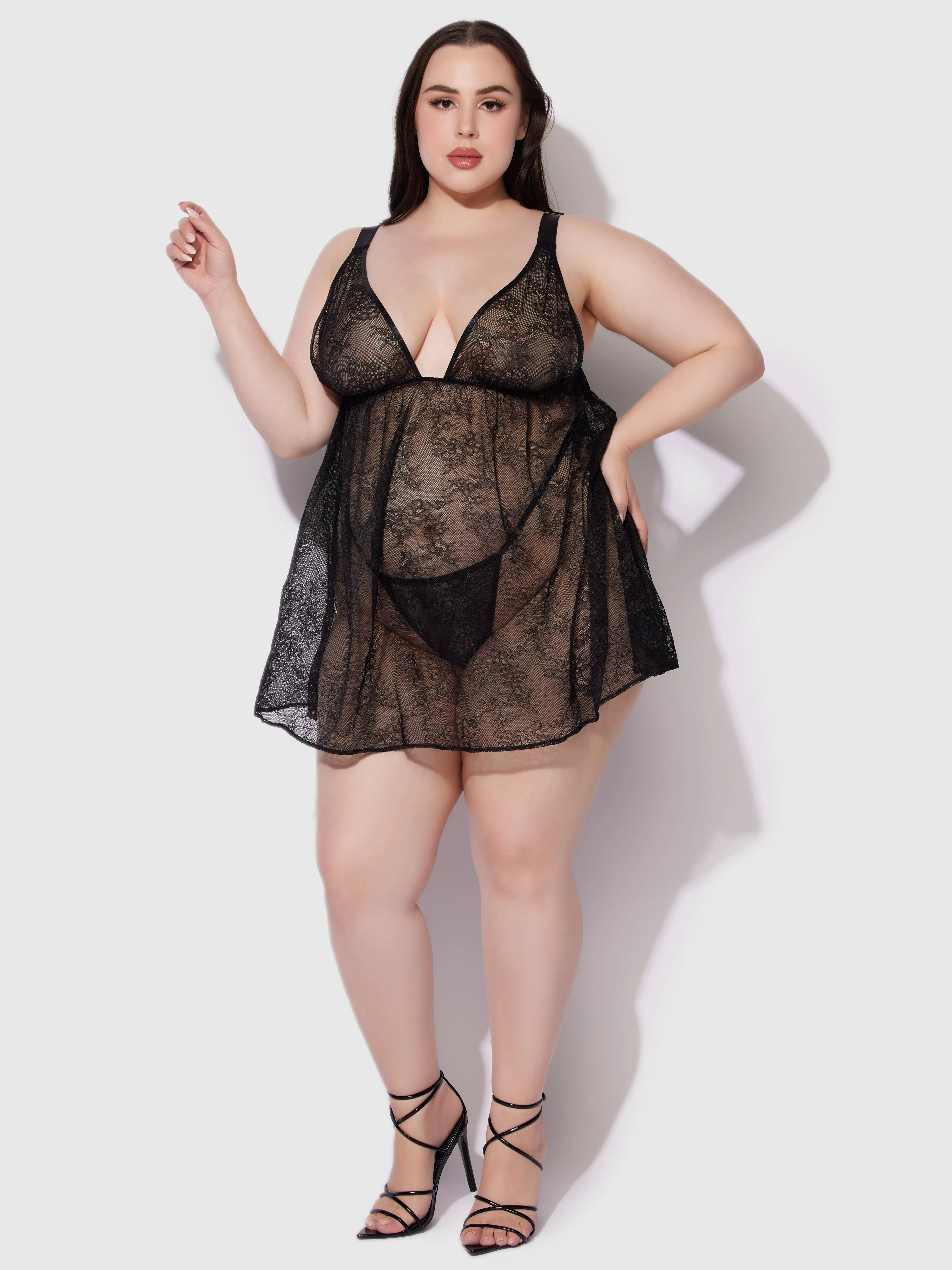 Pia Lace Unlined Soft Cup Babydoll