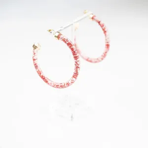 PINK FOIL HOOPS