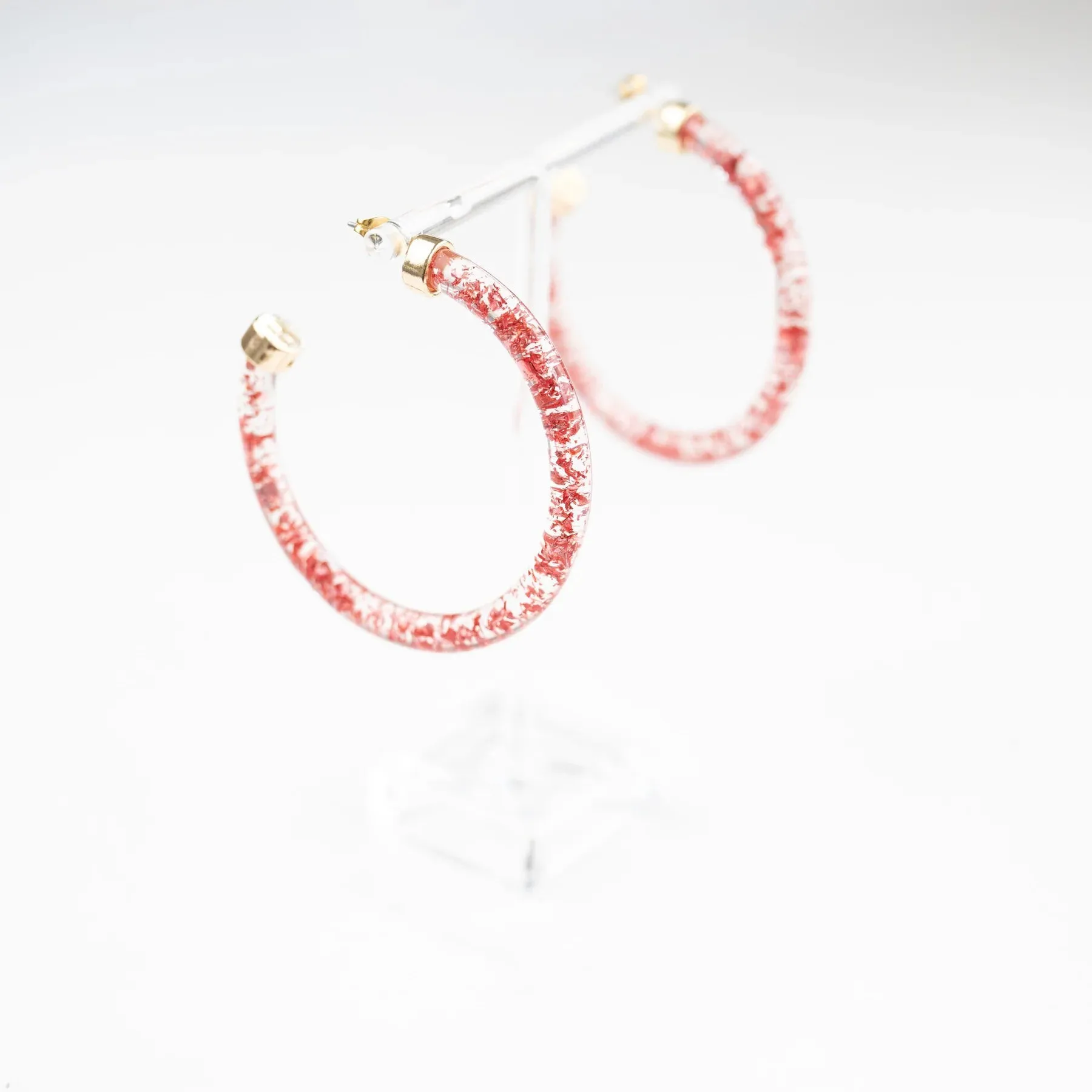 PINK FOIL HOOPS