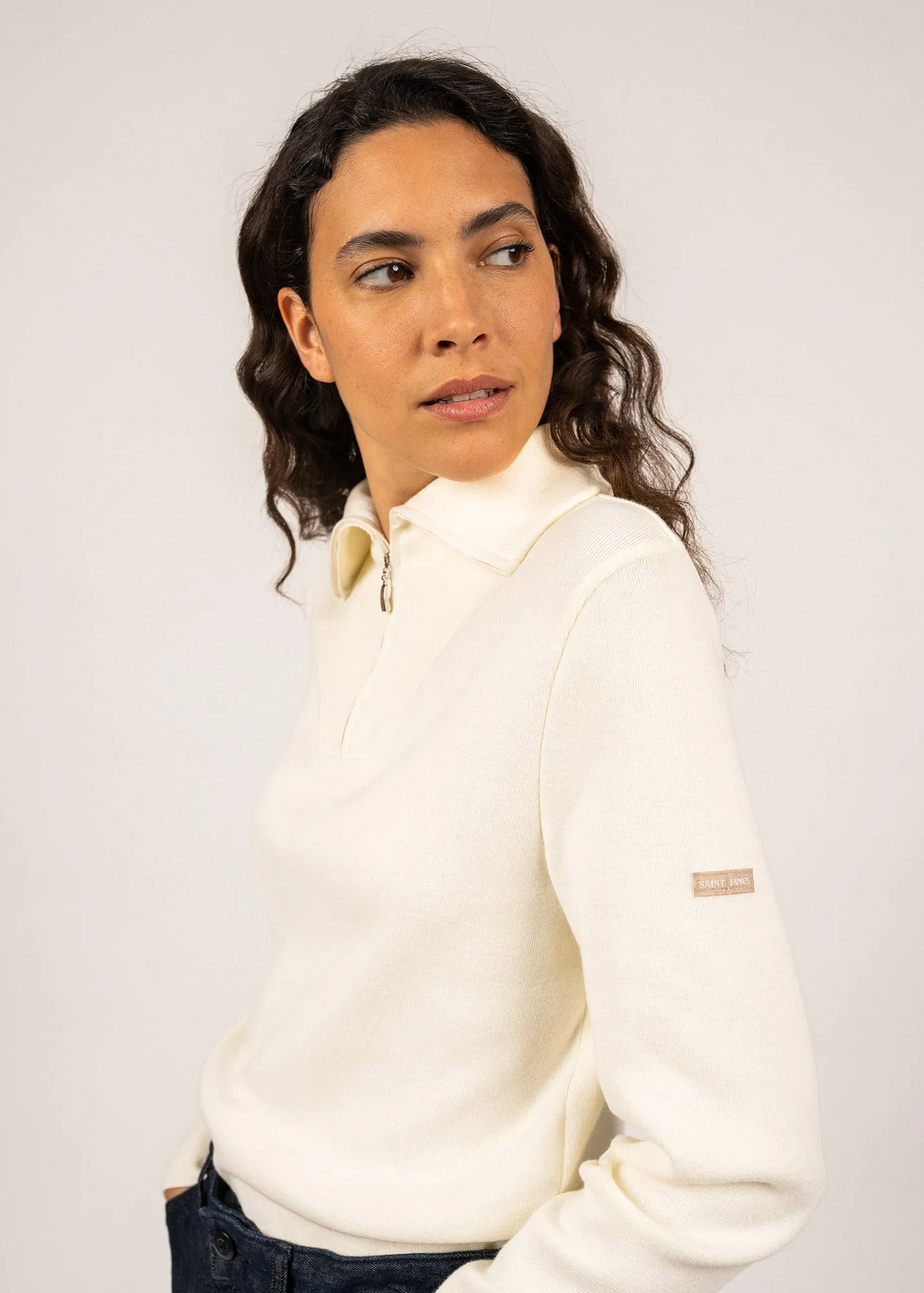 Pull  col camionneur Passerelle - en coton (ECUME)