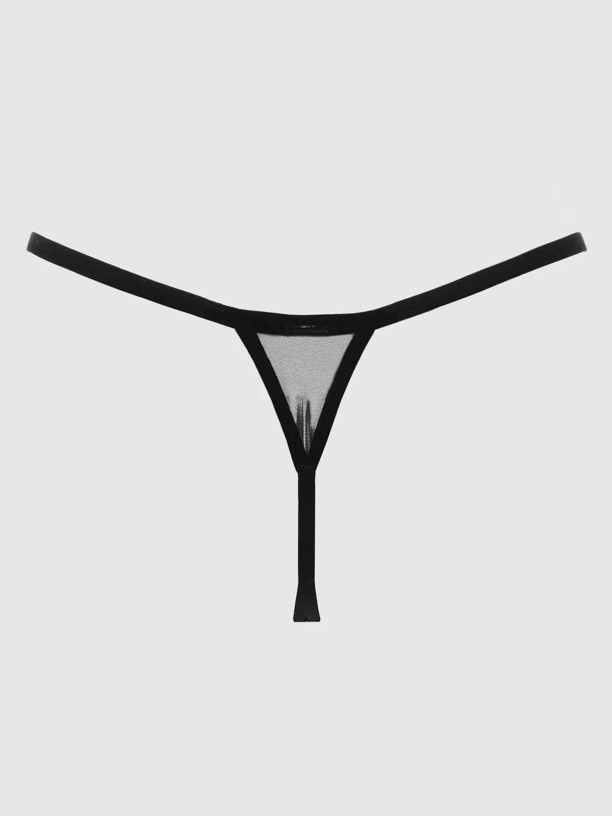 Raven Crotchless Mesh Thong