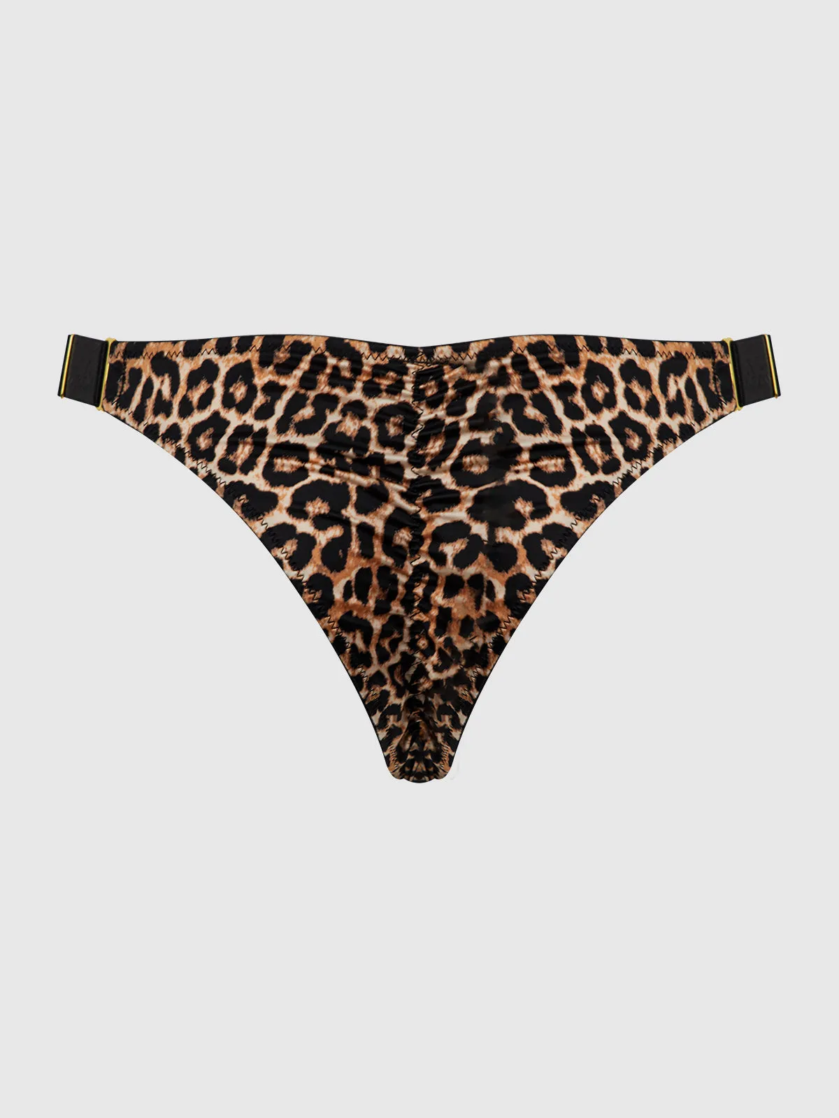 Raven Crotchless Satin Side Slider Tanga