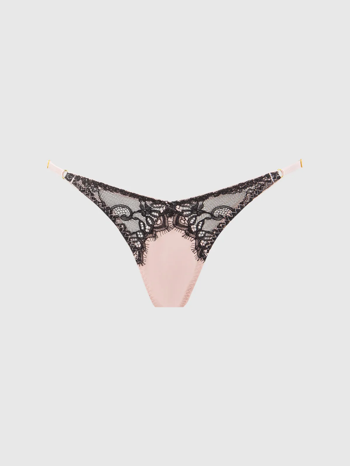 Rising Star Lace & Liquid Satin Thong