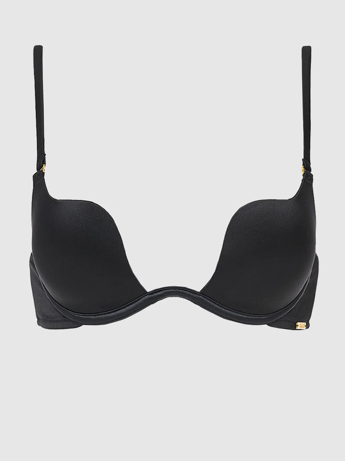 Rising Star Plunge Push Up Bra in Liquid Satin
