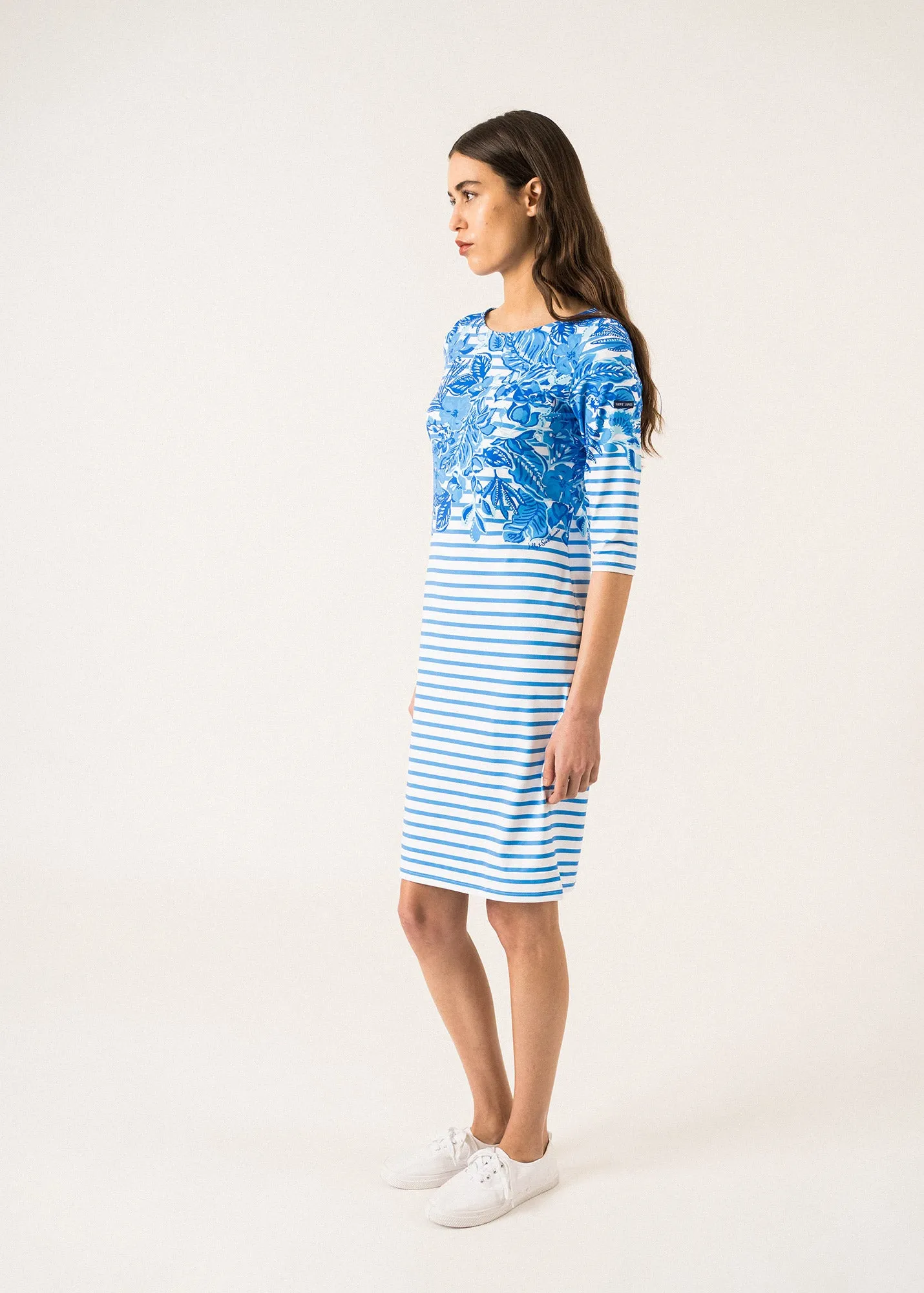 Robe marinire imprime Propriano - SAINT JAMES x Lilly Pulitzer (SOLEIL AZUR RAYE)