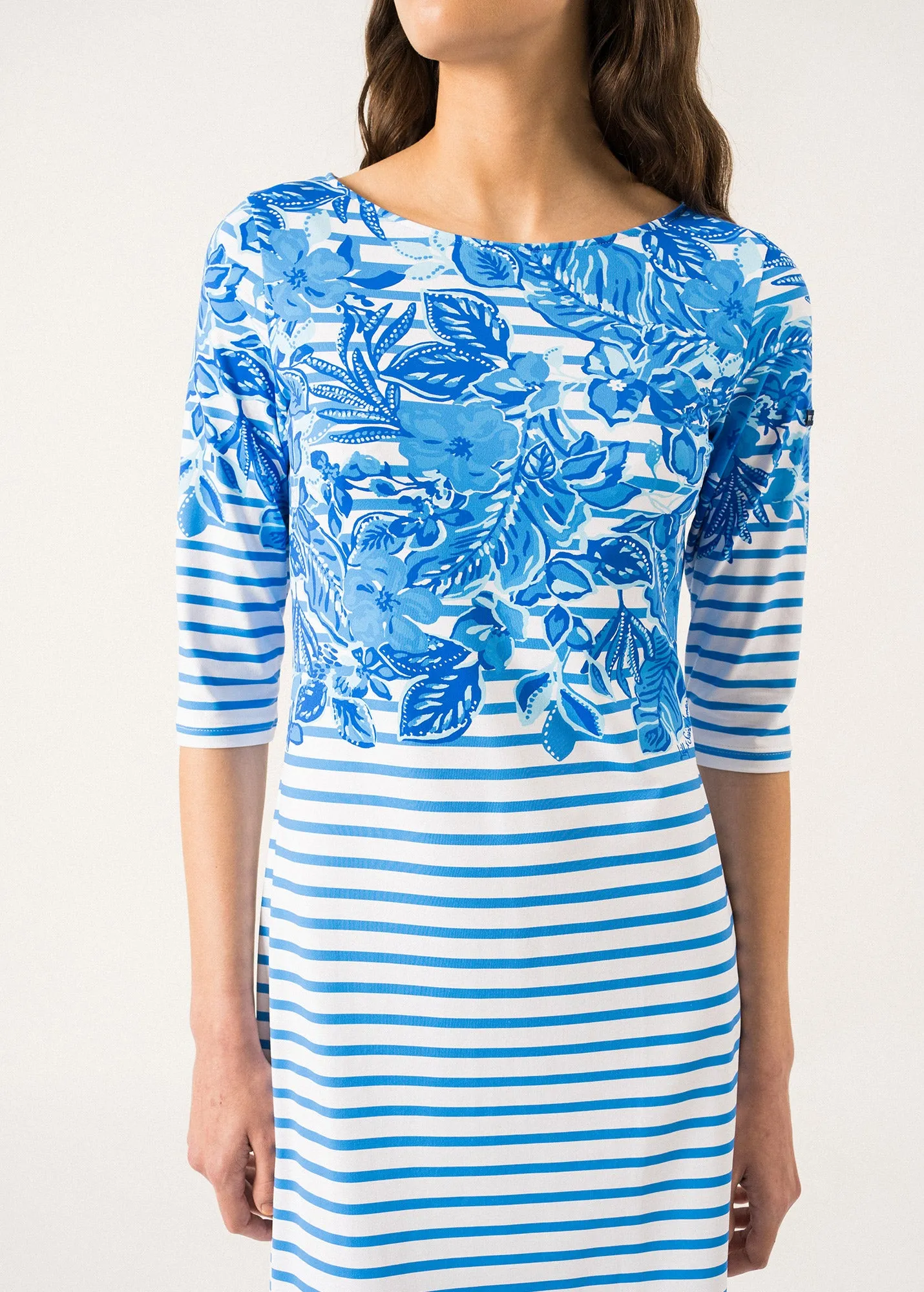 Robe marinire imprime Propriano - SAINT JAMES x Lilly Pulitzer (SOLEIL AZUR RAYE)